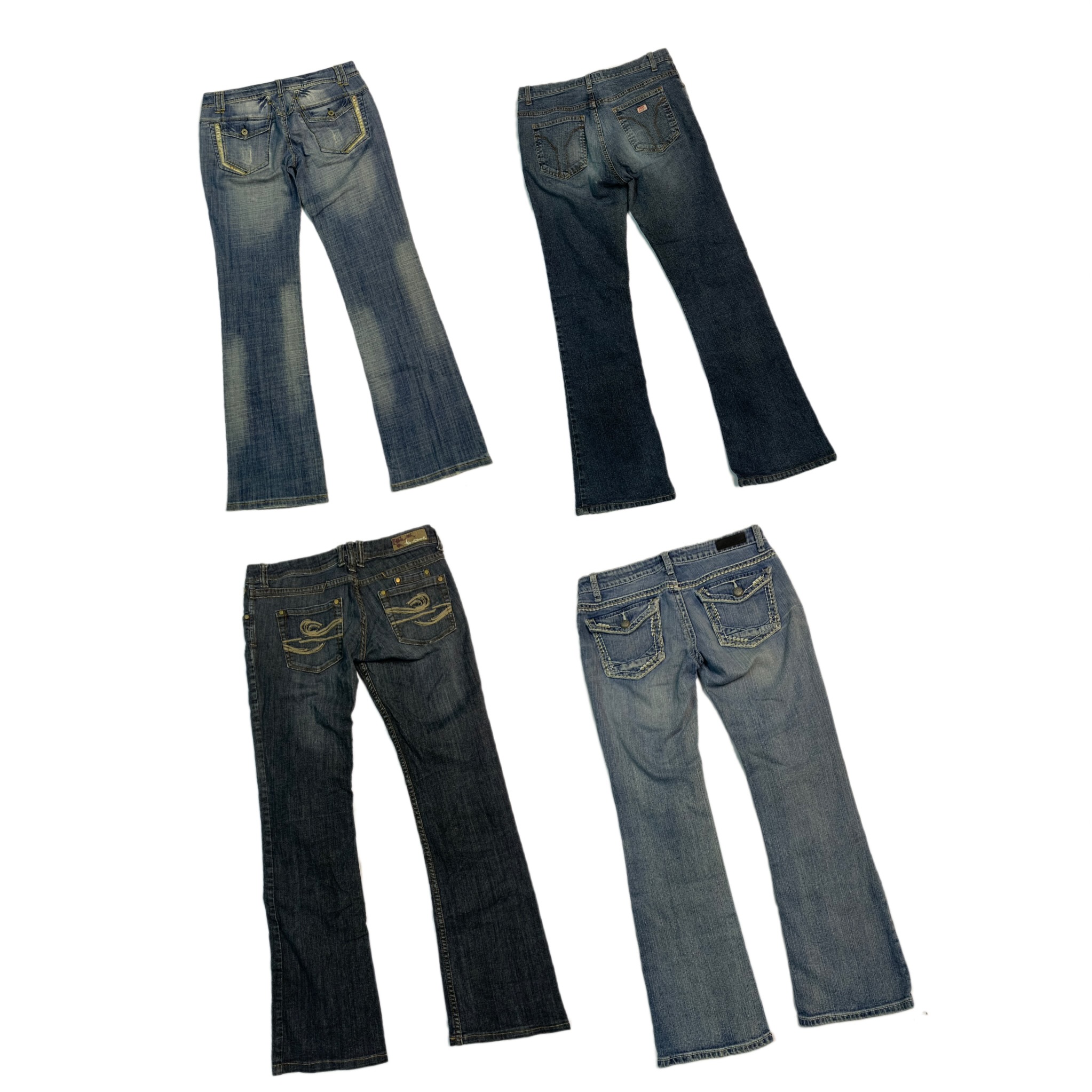 Jeans de mezclilla de tiro bajo Y2K