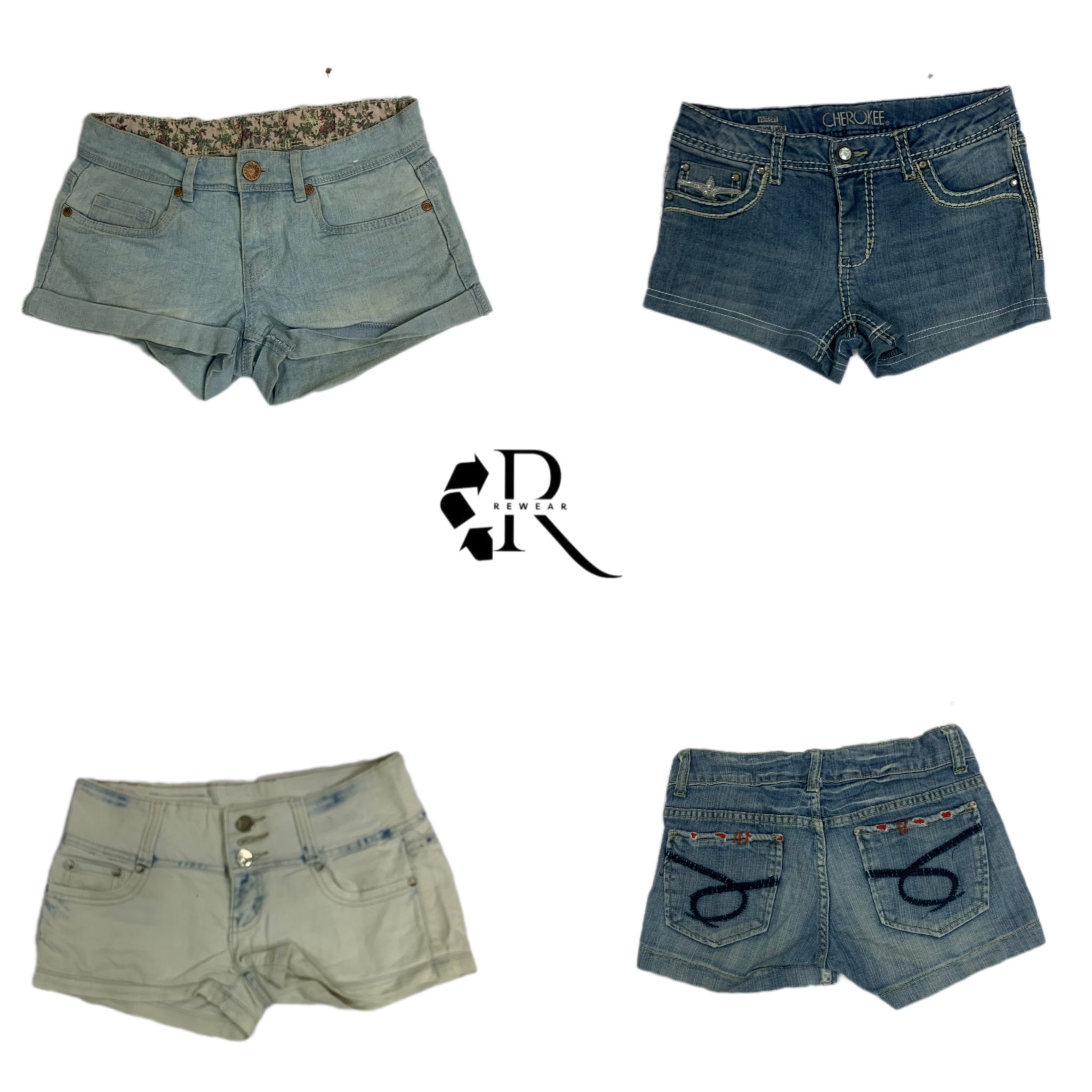 Y2k Denim Einzigartige Shorts (RW-1074)