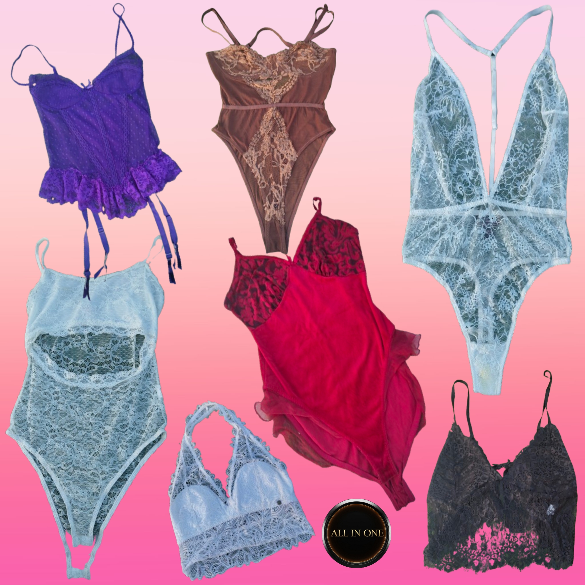 Y2K Sexy Lace Lingerie Bodysuits & Bralettes