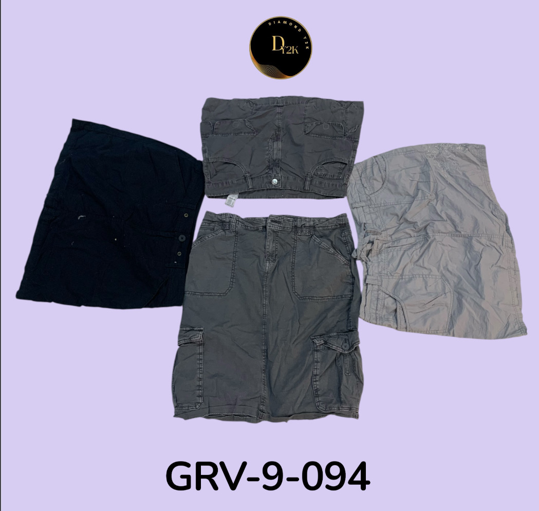 Classic Utility Cargo Midi Skirt – Durable & Stylish Fit(GRV-9-094)