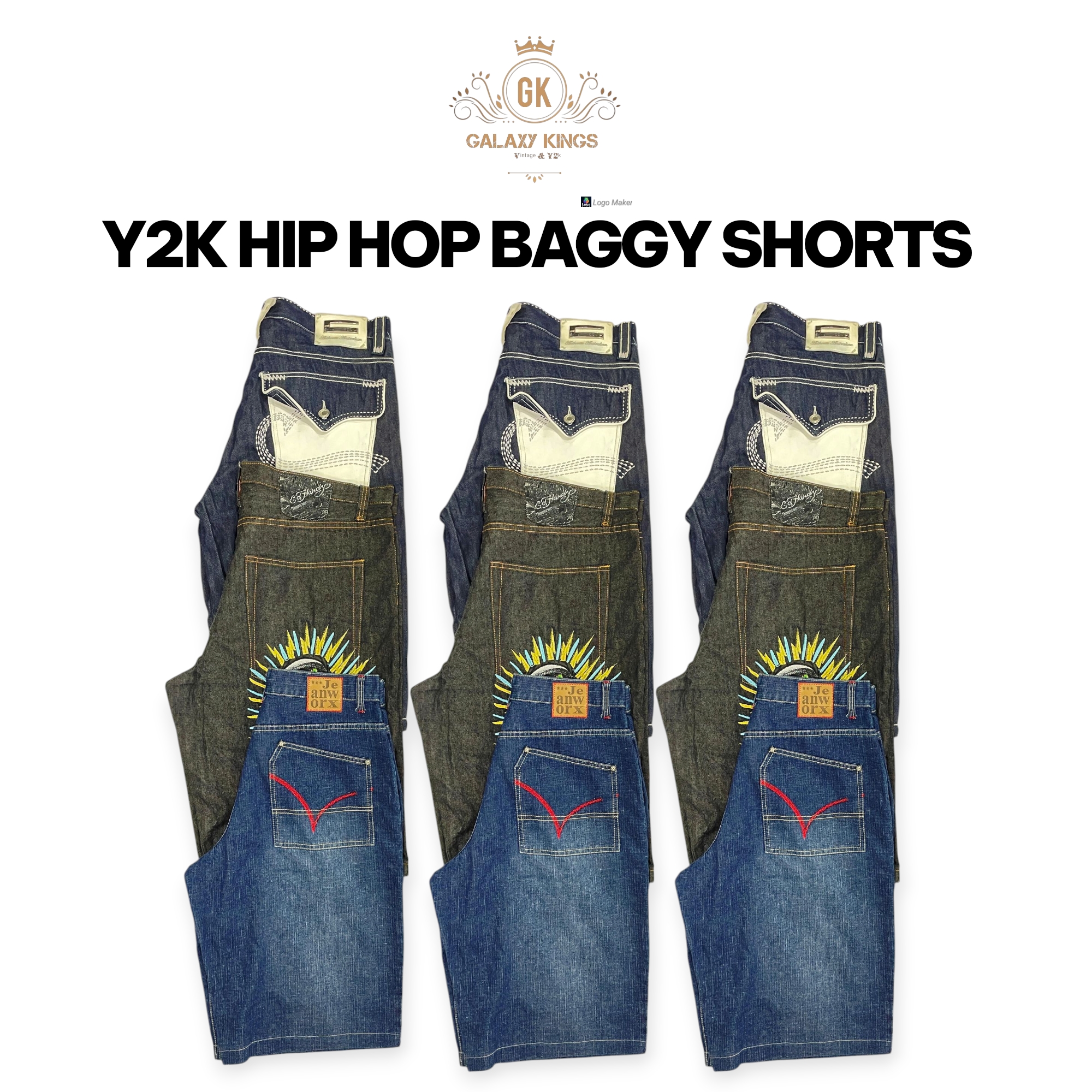 Y2K HIP HOP BAGGY SHORTS