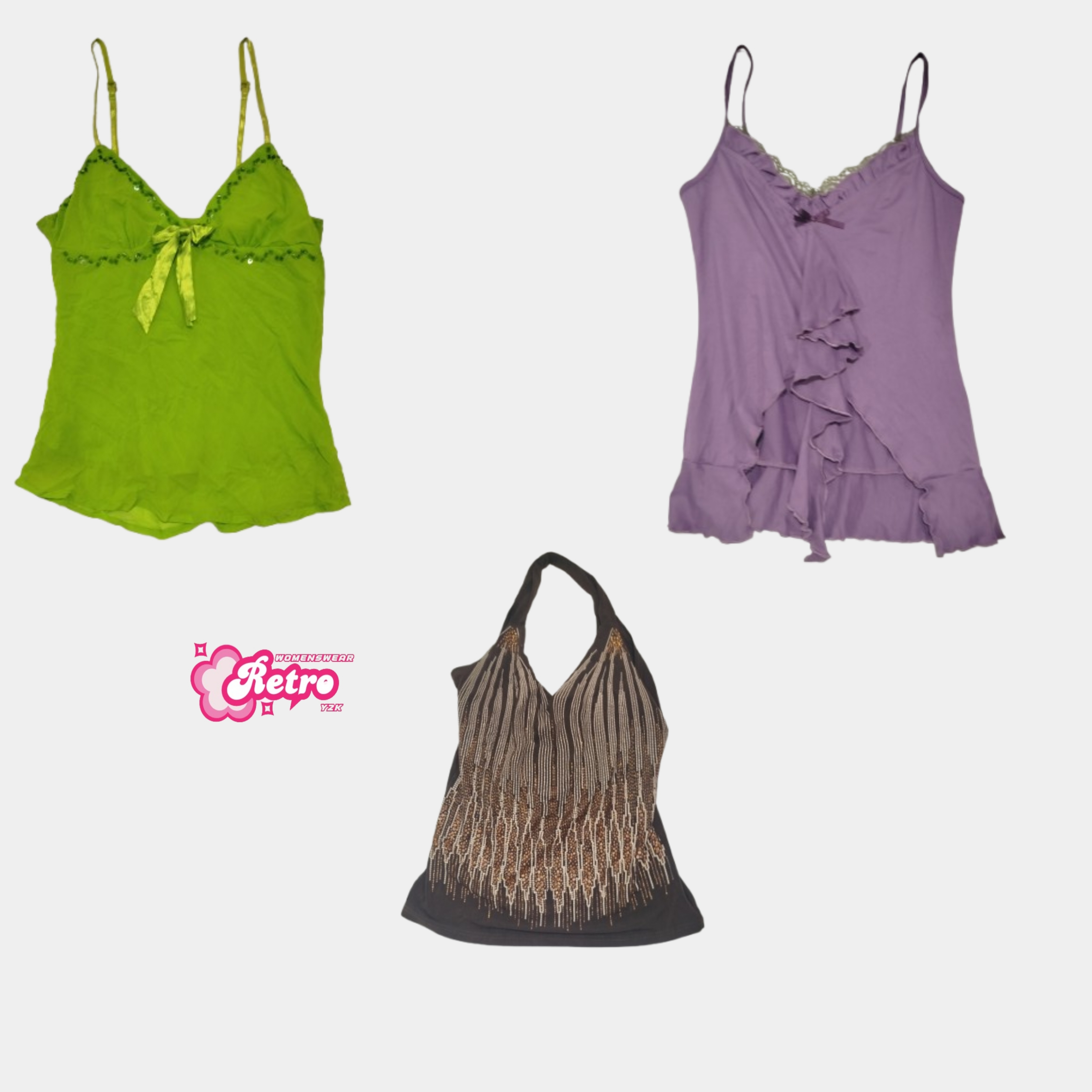 Camisetas de tirantes en tonos tierra Y2K (Sep-36)