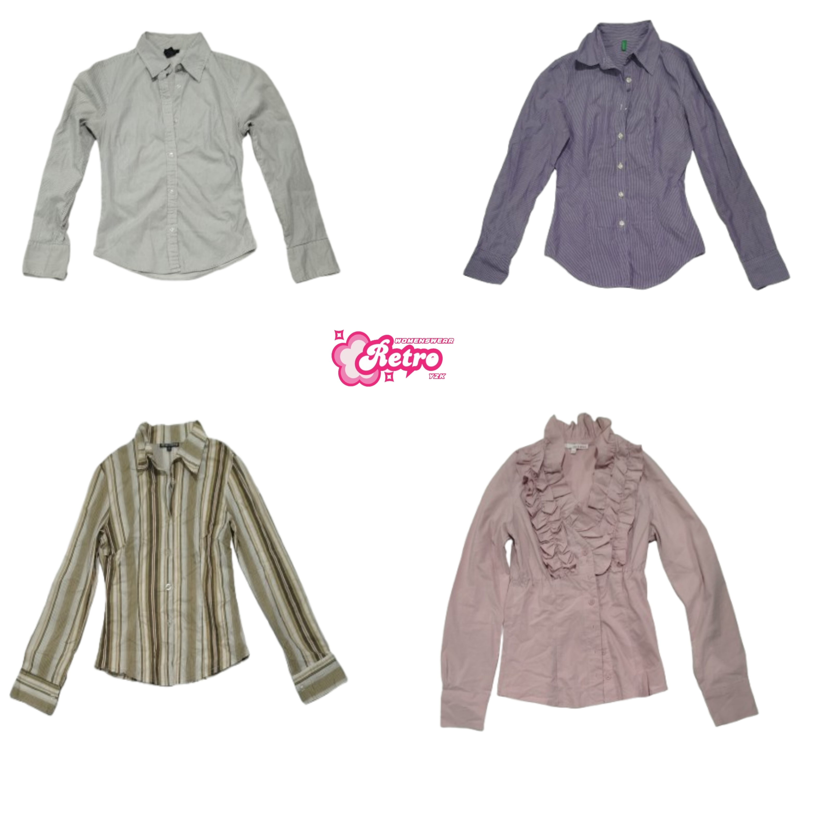 Y2K Soft Tone Long sleeve Office Shirts