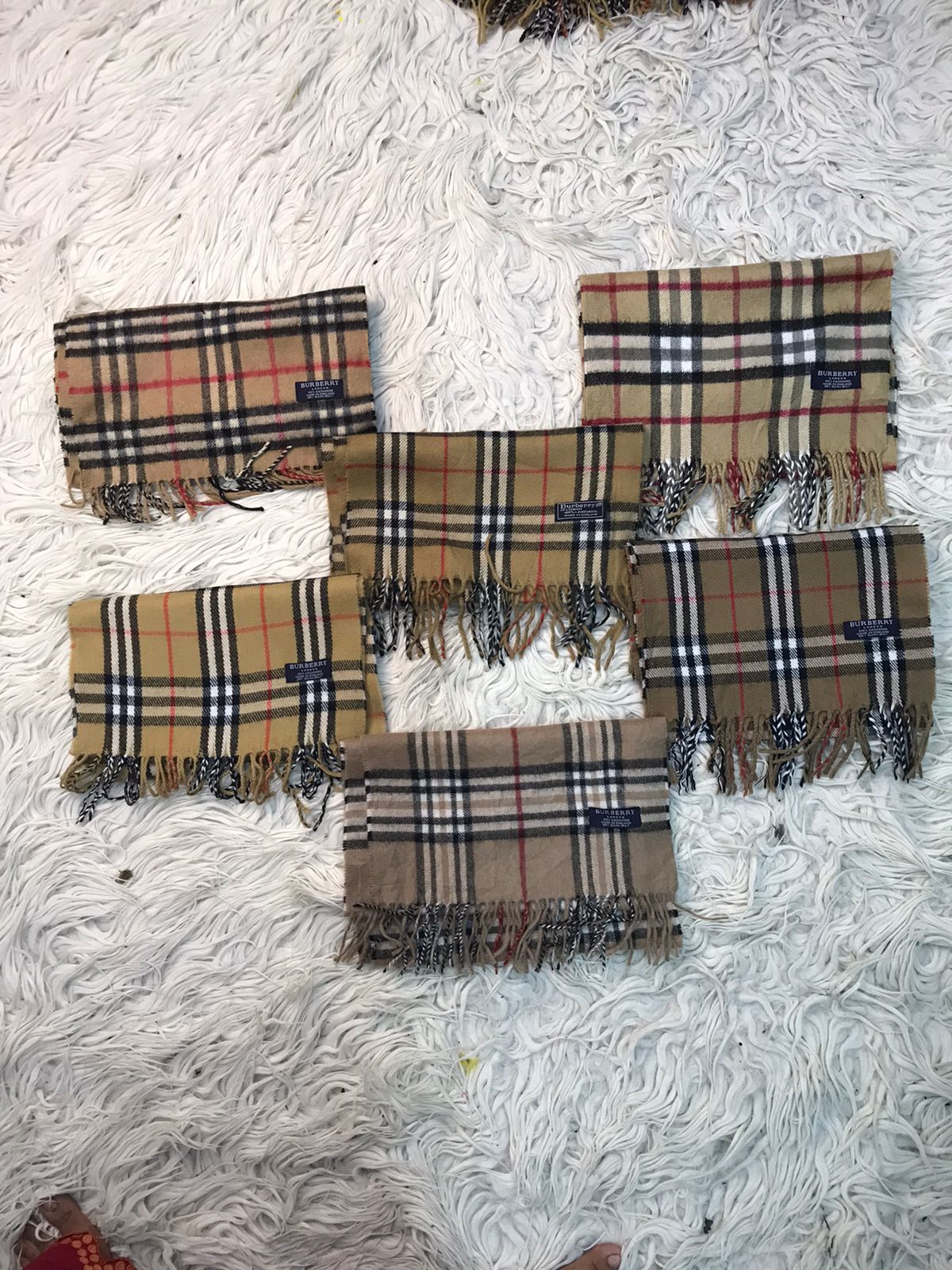 Burberry scarves in beige