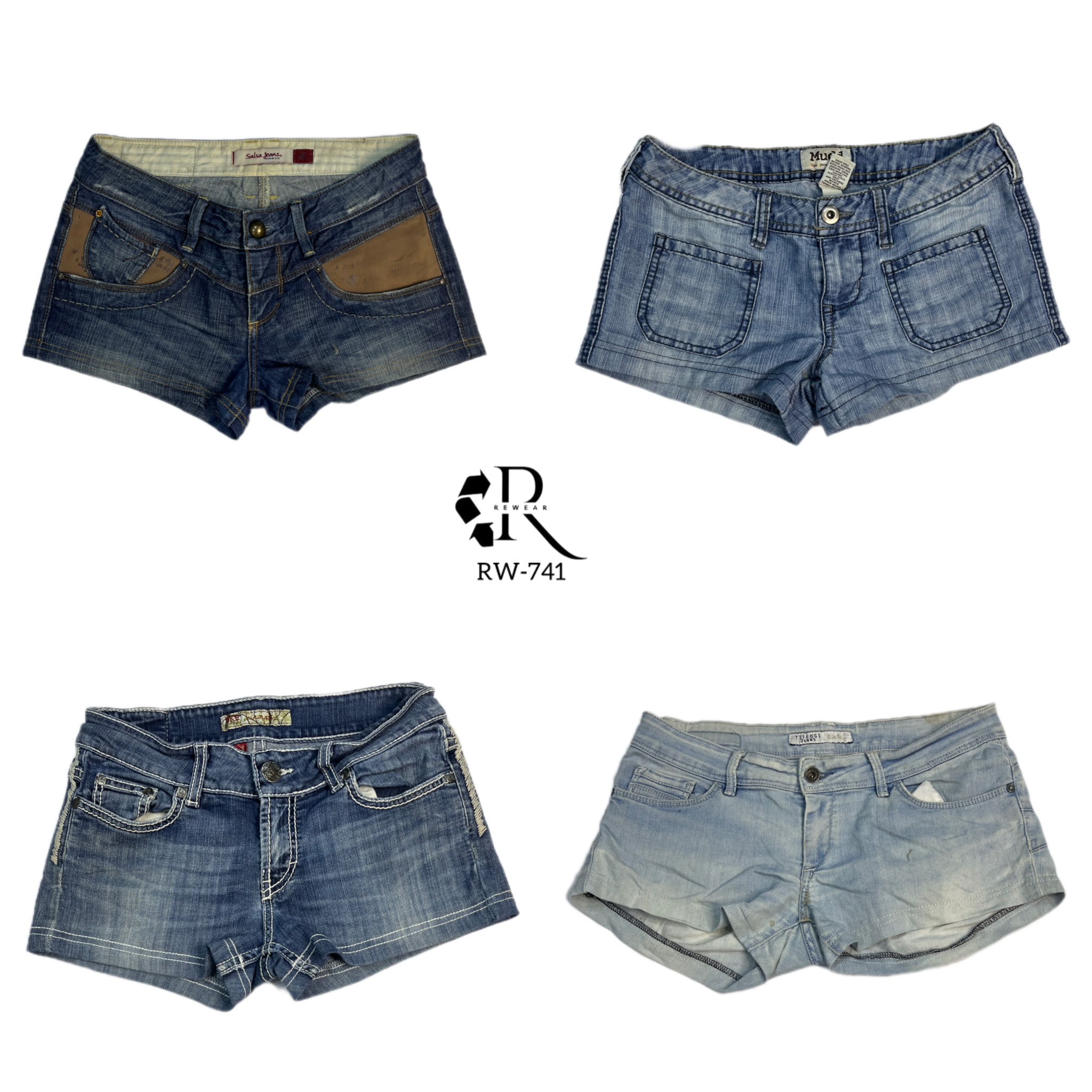 Y2K IT Girl Denim Mini Short (RW-741)