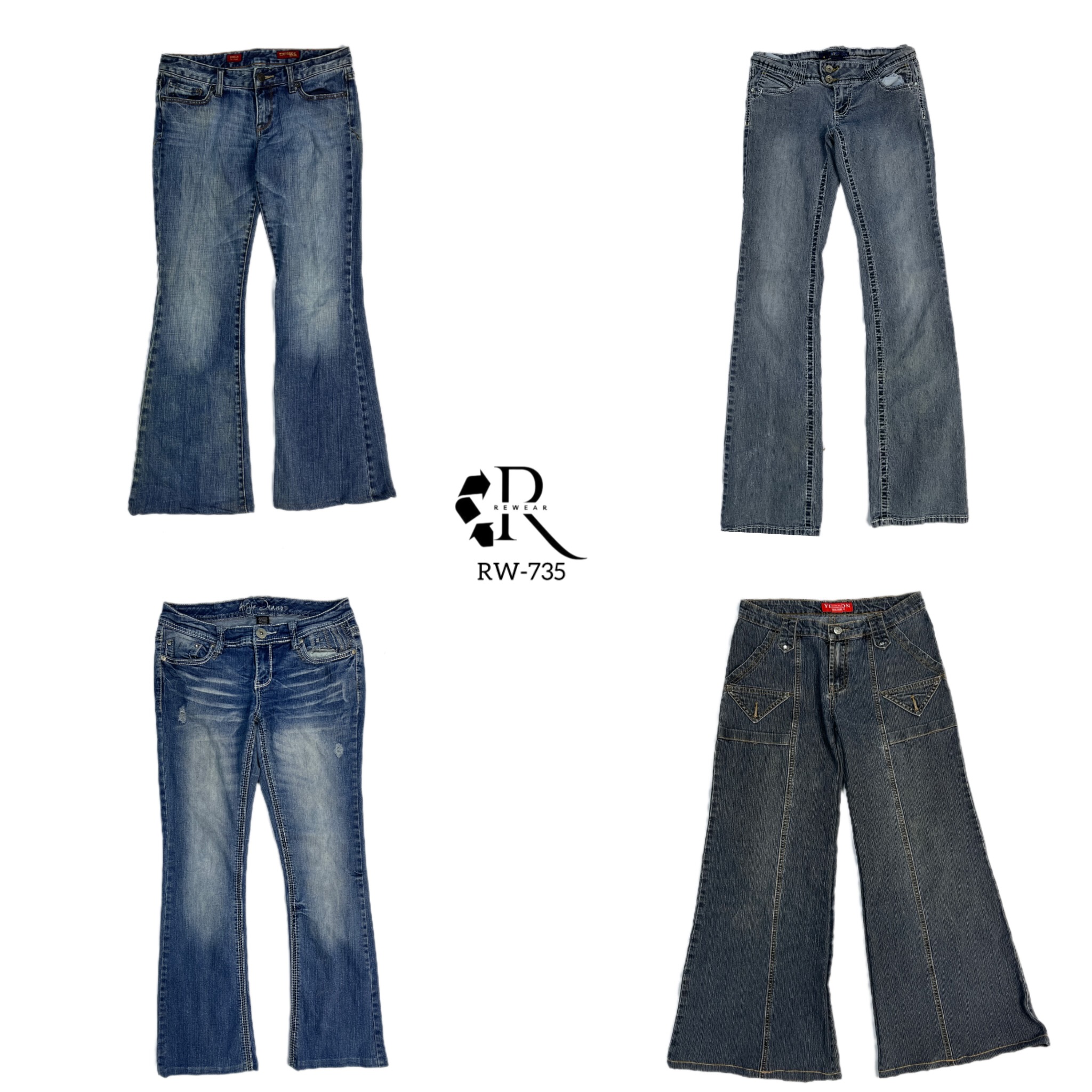 Y2K Unique Denim Jeans (RW-735)