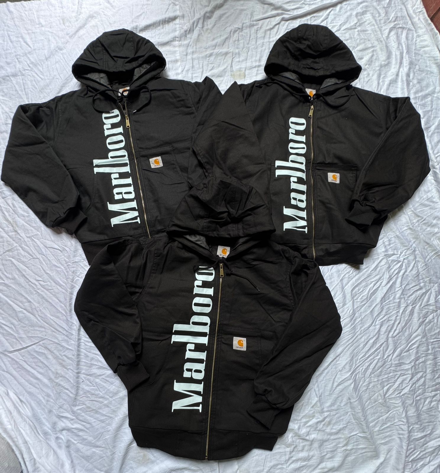 Rework Carhartt Black hood (Marlboro print)