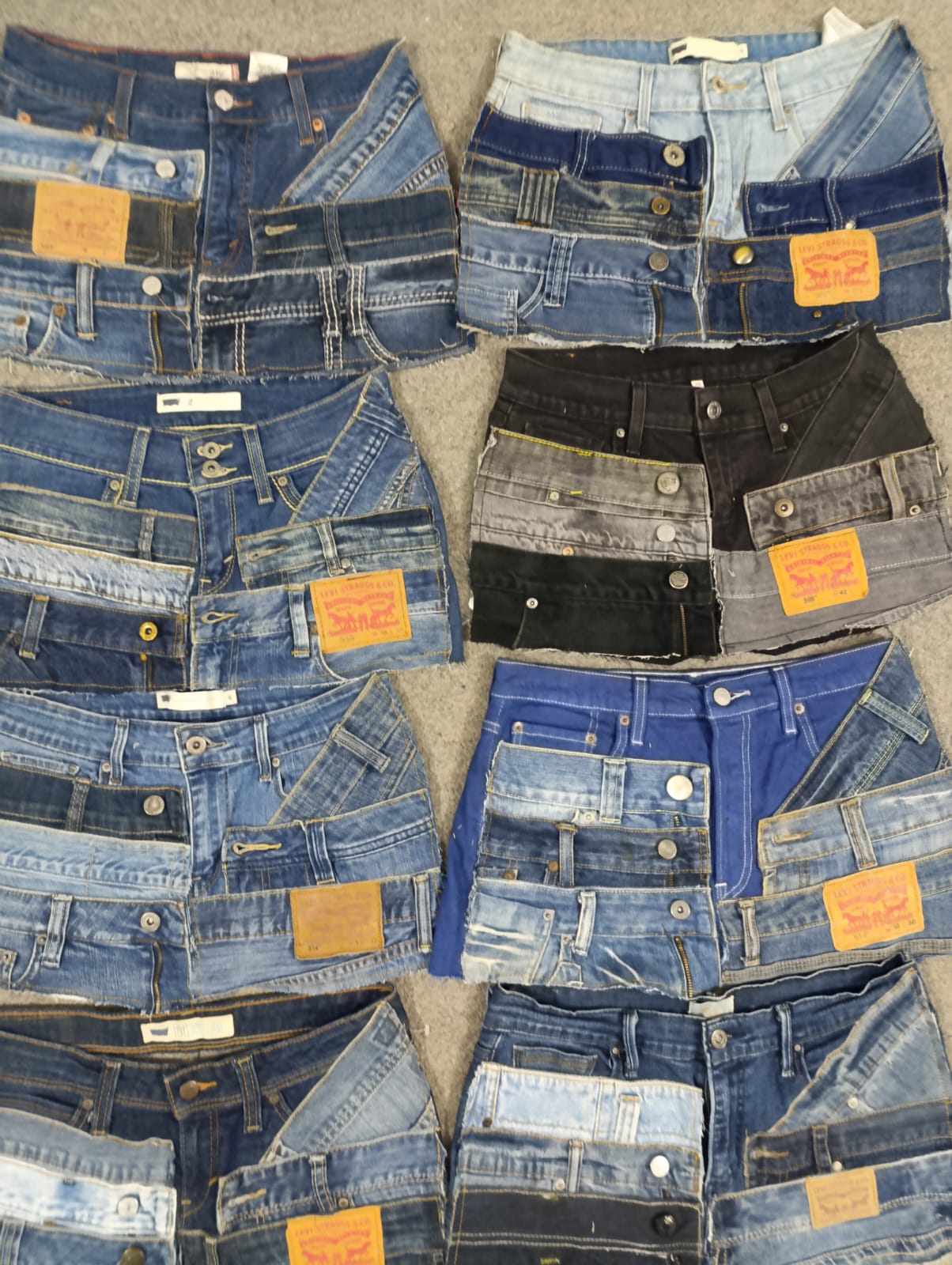 HD1159 Upcycled Levi's Gürtelröcke