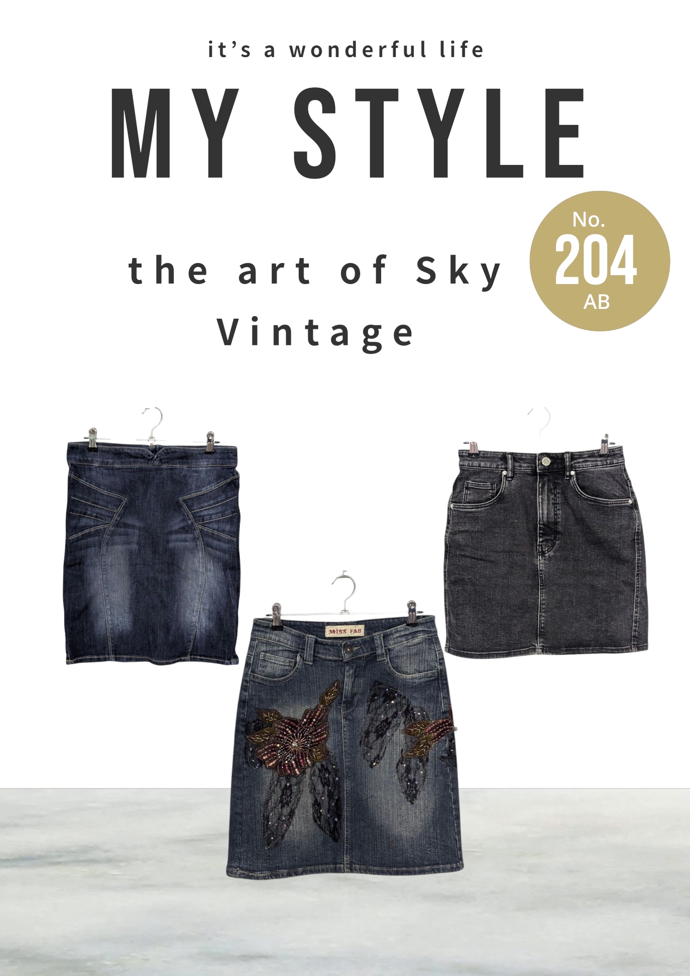 Jupes en denim Y2K (AB 204)
