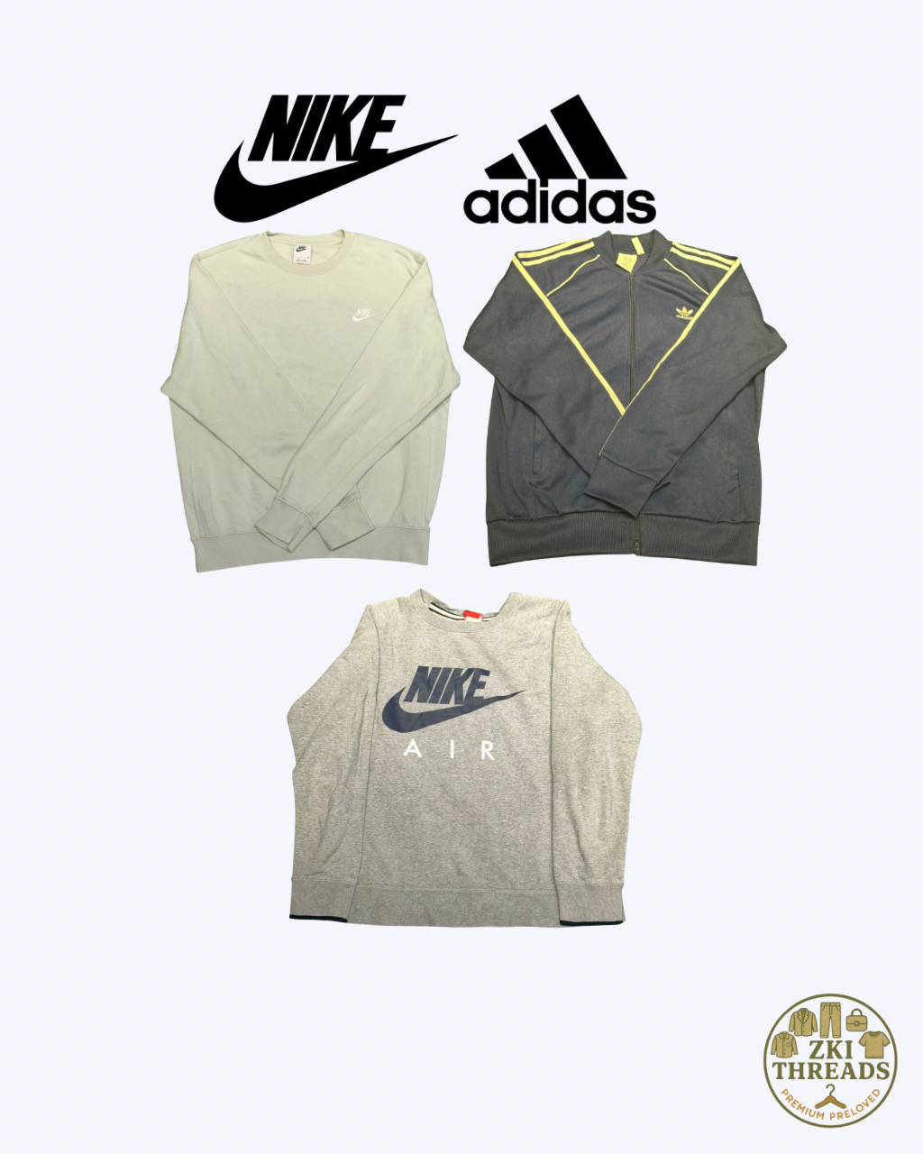 Nike & Adidas sweatshirts (E37)