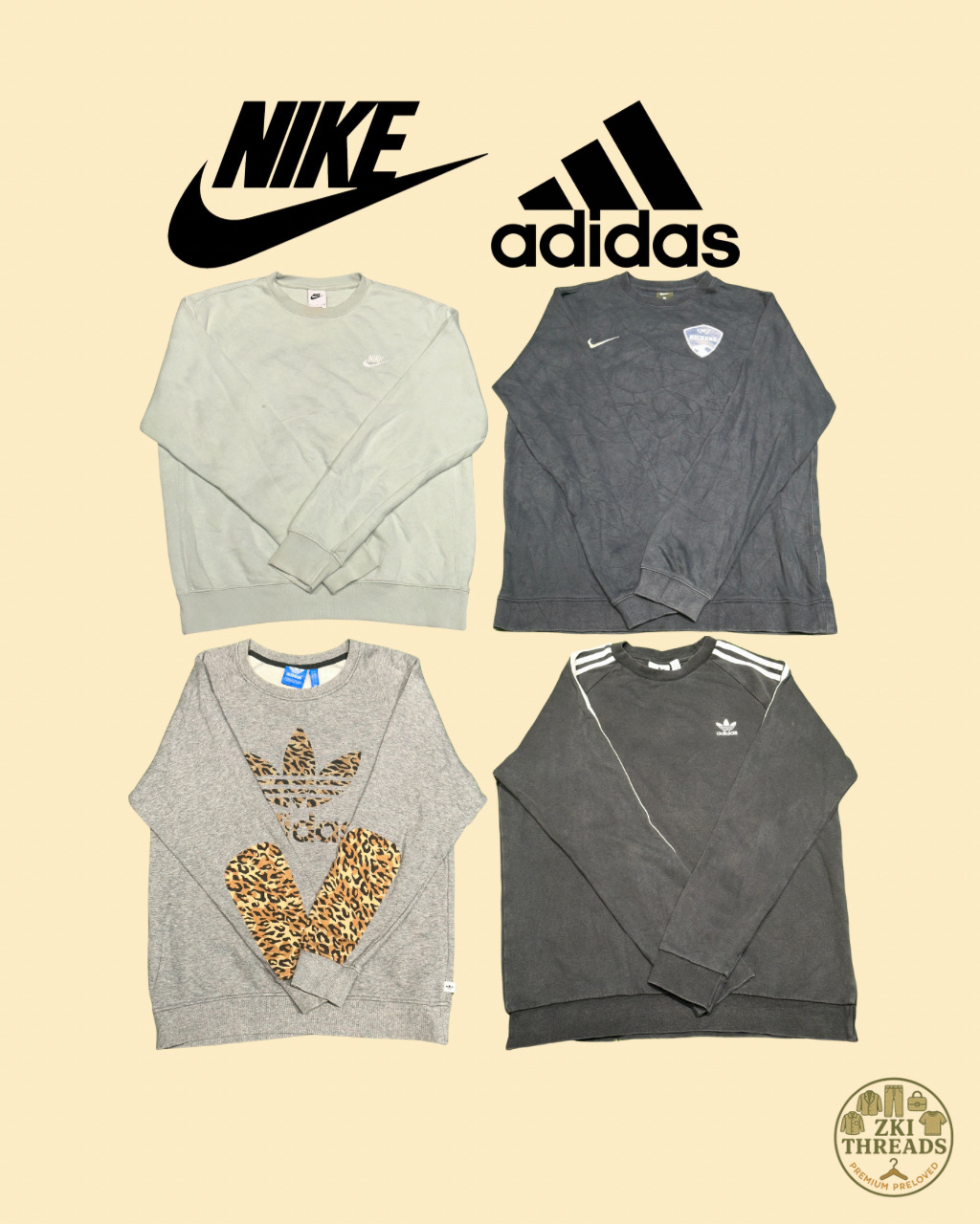 Nike & Adidas sweatshirts (E37)