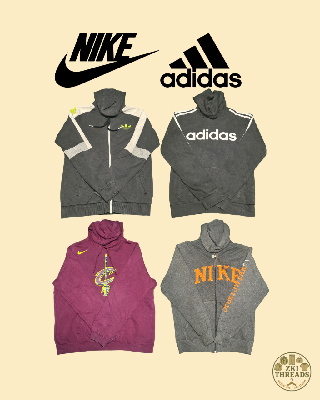 Nike & Adidas sweatshirts (E38)