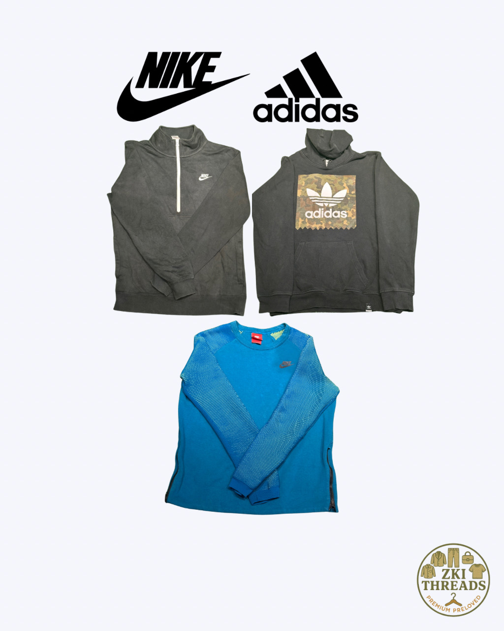 Nike & Adidas sweatshirts (E39)