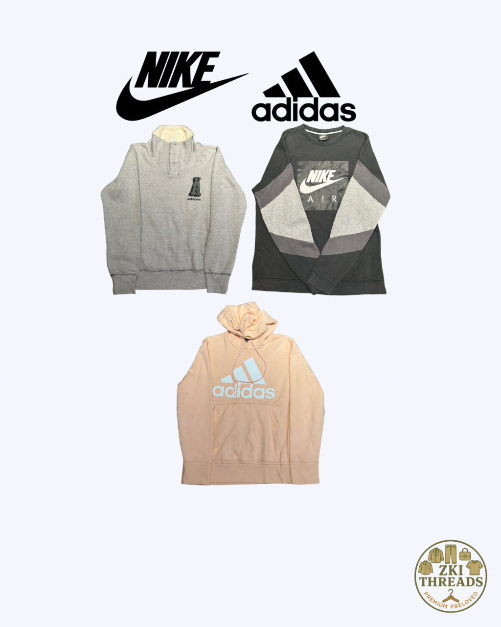 Nike & Adidas sweatshirts (E40)