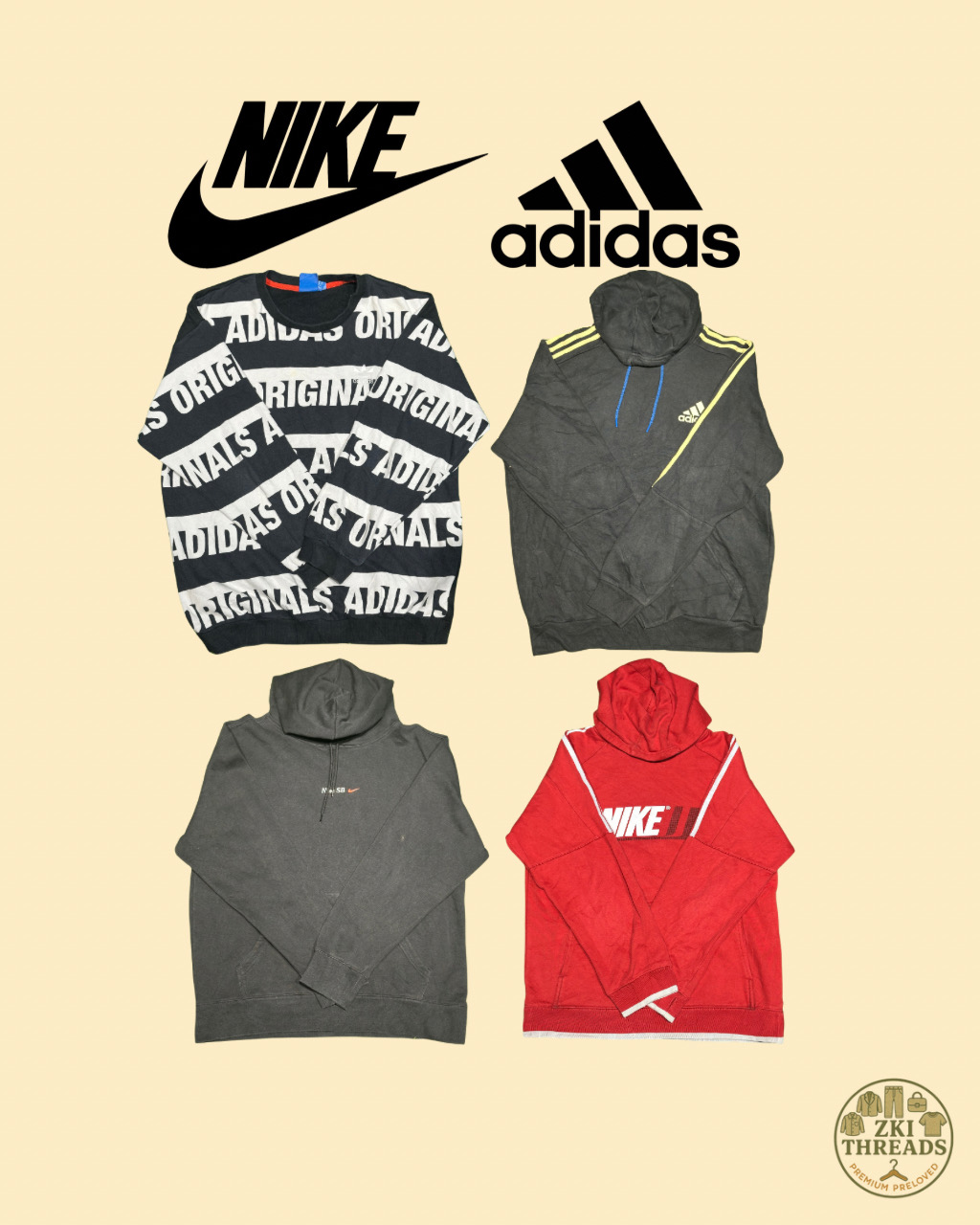 Nike & Adidas sweatshirts (E43)