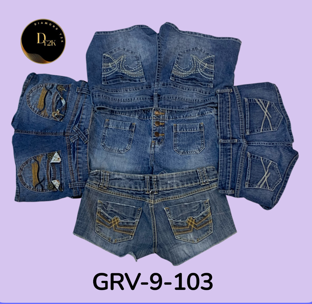 Damen Denim Mini-Shorts – Lässige Sommerbekleidung (GRV-9-003)