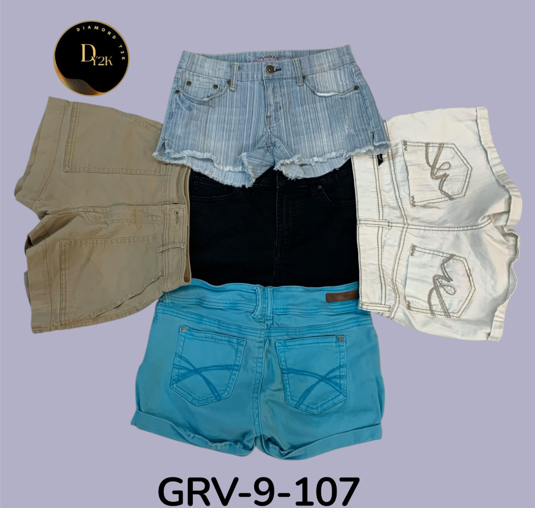Shorts Mix Y2K Authentiques – Style Vintage Rare (GRV-9-107)