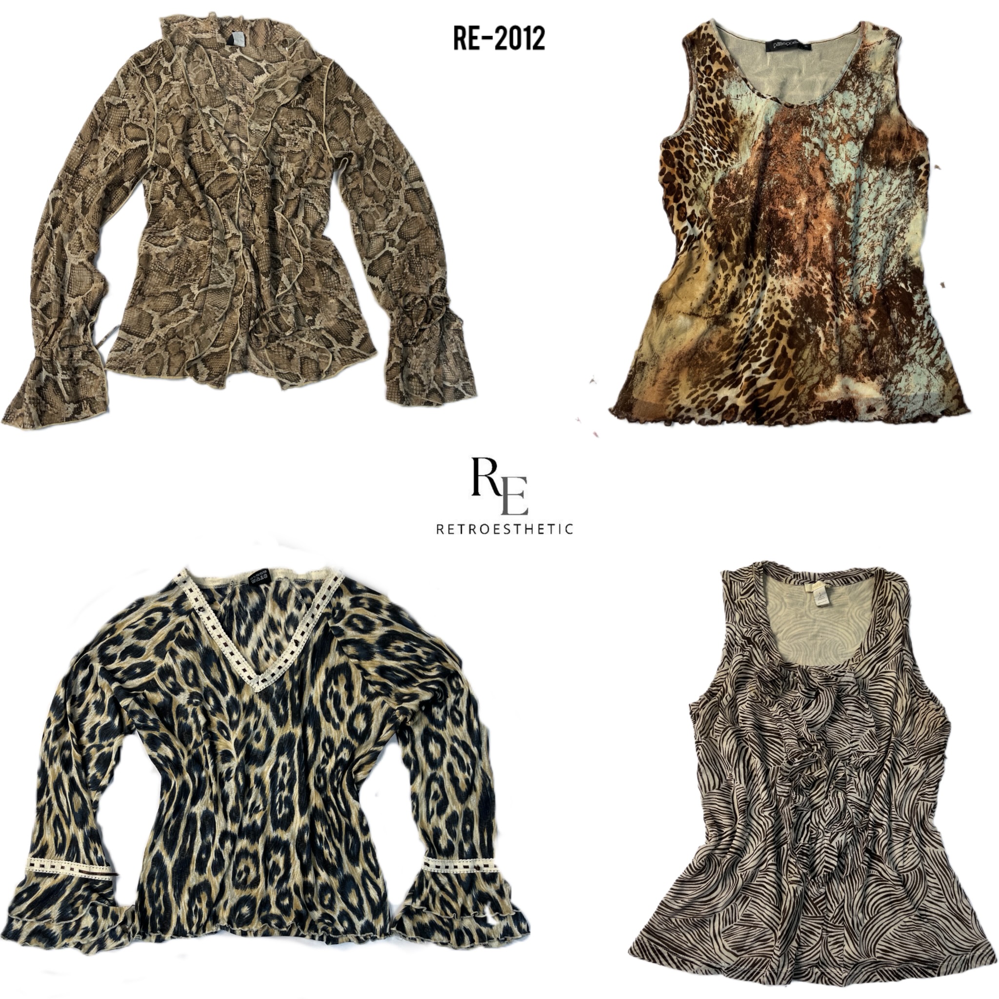 Y2K Animal Print Mix Tops (RE-2012)