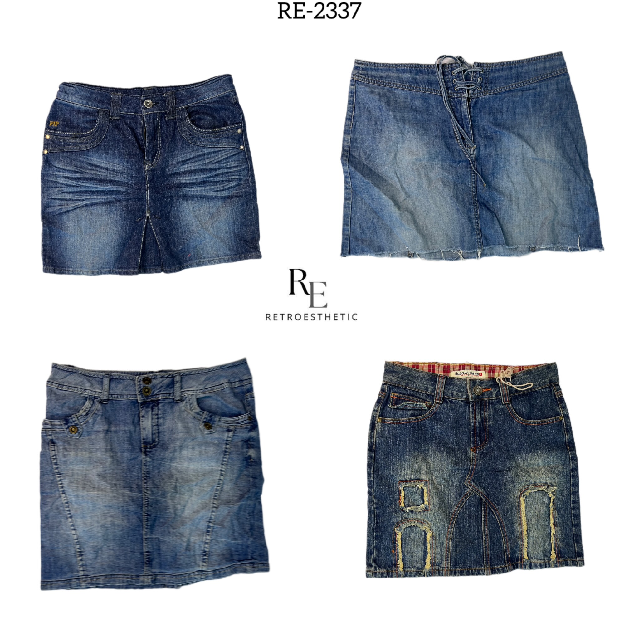 Y2K Britney Era Denim Mini Skirts (RE-2337)