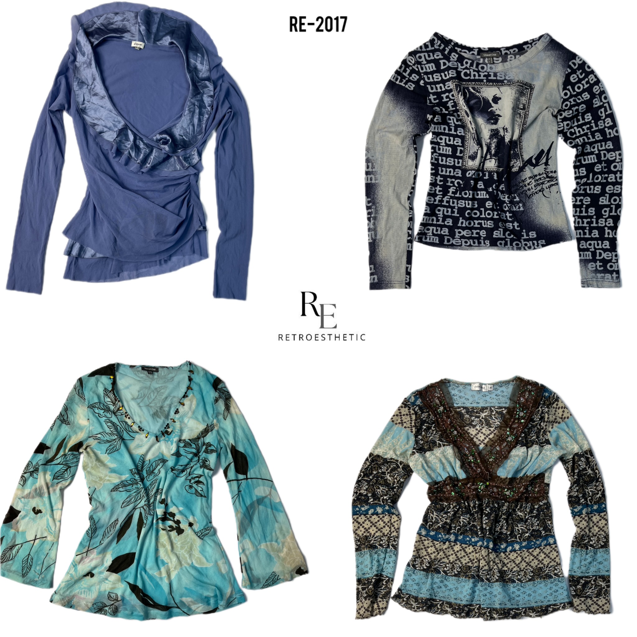 Y2K Ocean Vibe Full Sleeves Top (RE-2016)
