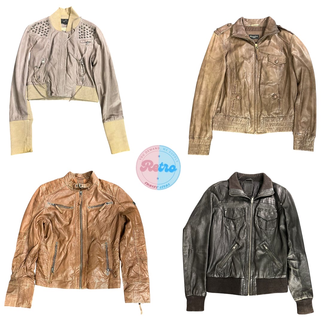 Y2K Retro Frontzip Leather Jackets
