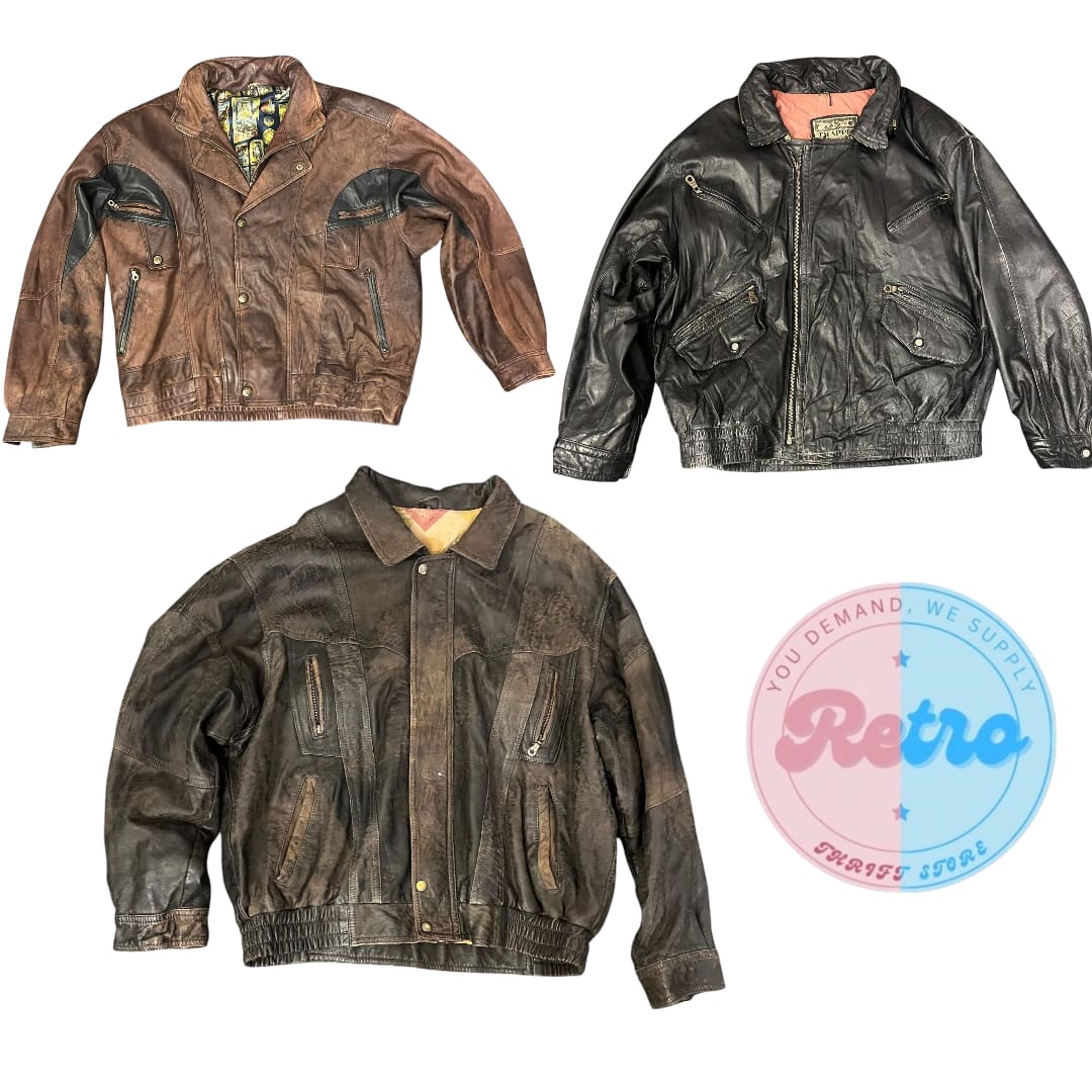 Vintage / Y2K Bomber-Lederjacken