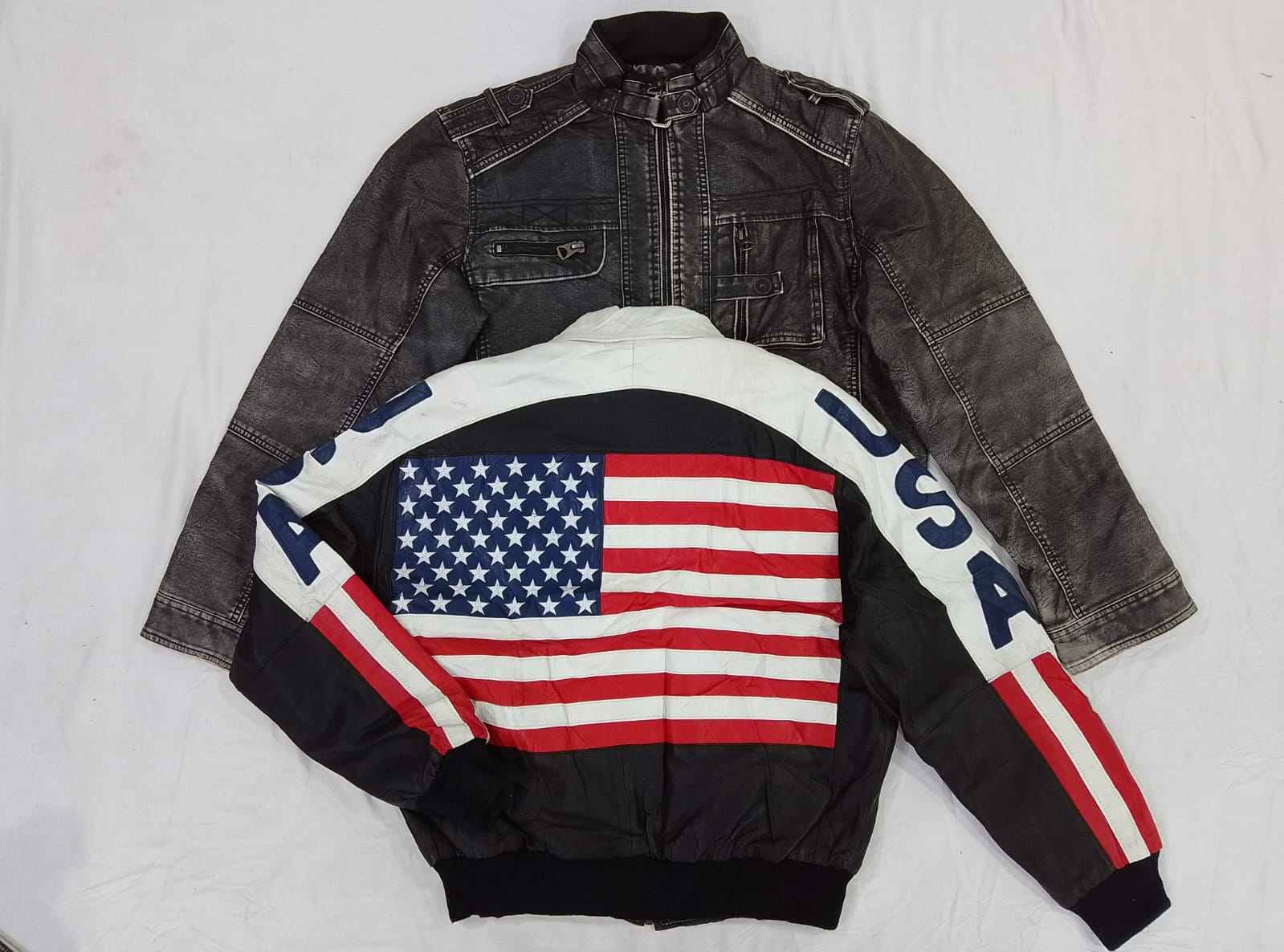 CR5180 Classic Retro Bomber Jacket (Leather)