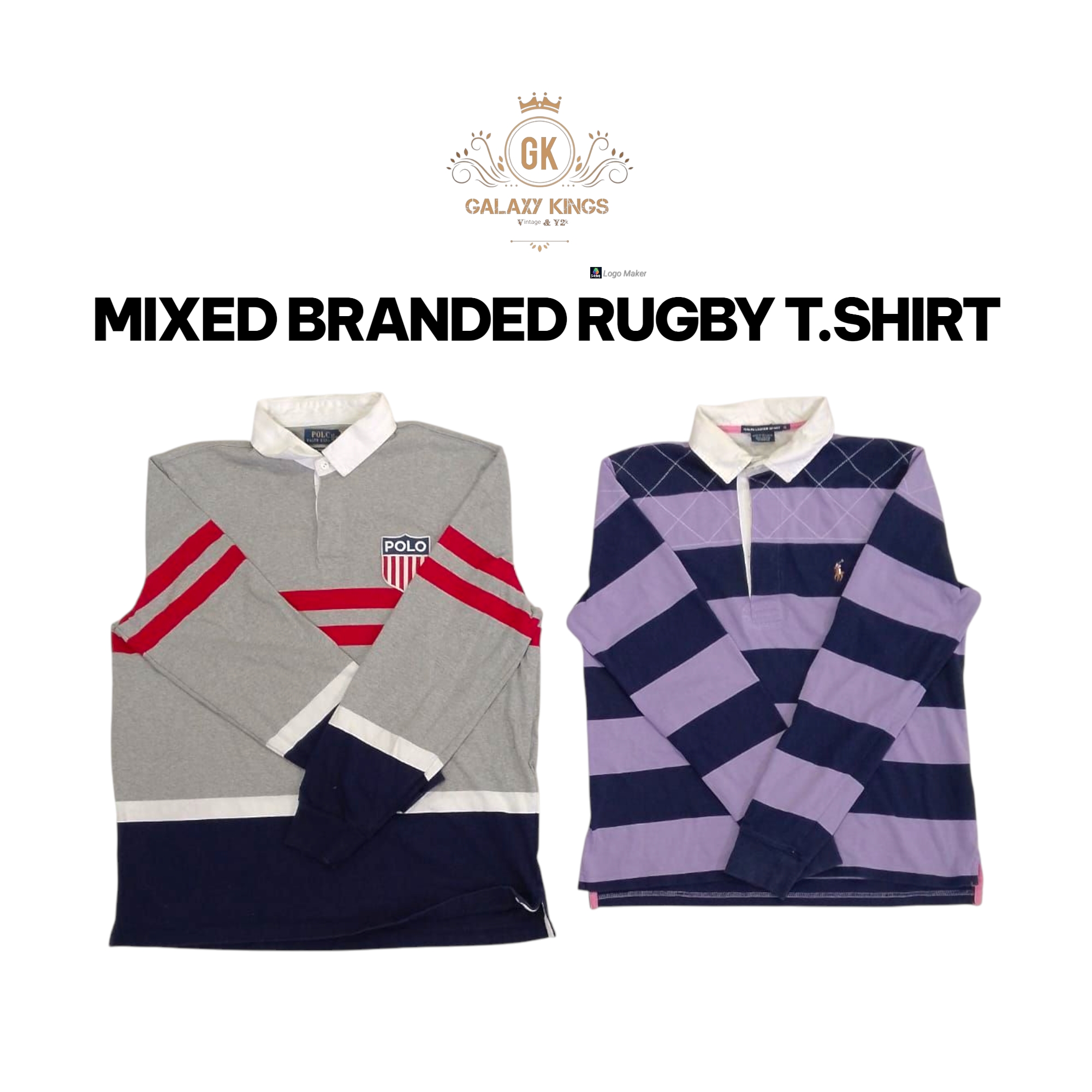 Maglietta da rugby mista con marchio