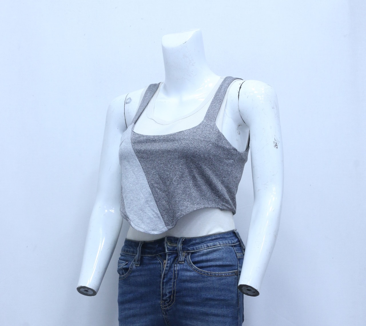 CR586 Upcycled Swoosh Revival Crop Top