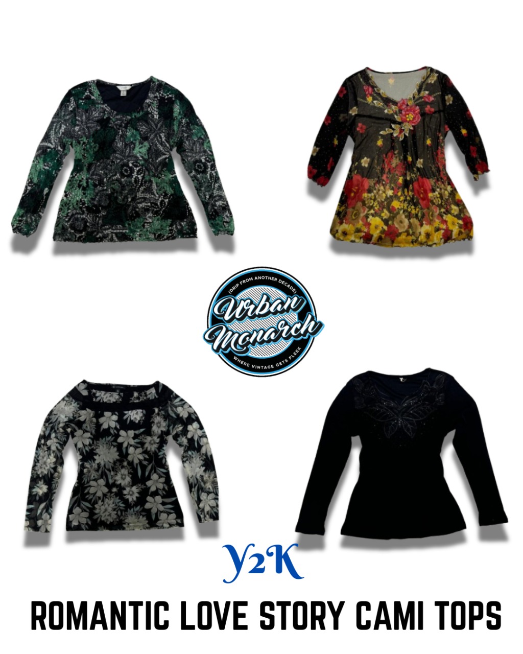 Y2K Sweet Heart Grunge Romance Long Sleeves Mesh Tops - UMW0005