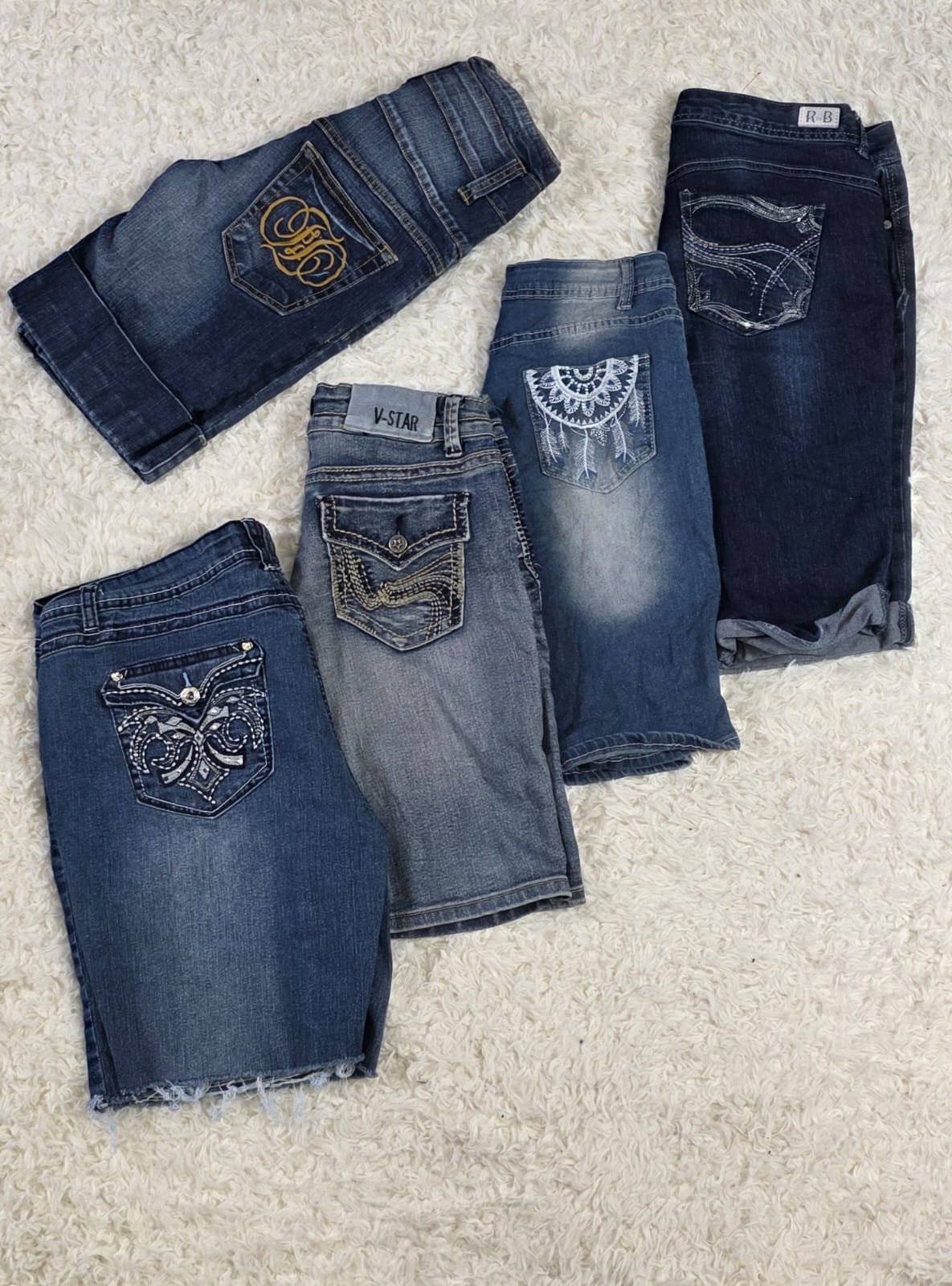 shorts de denim Y2k