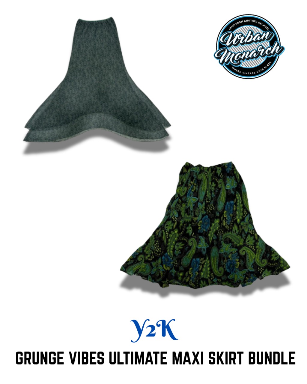 Y2K Grunge Vibes Ultimate Maxi Skirt Bundle - UMW0006