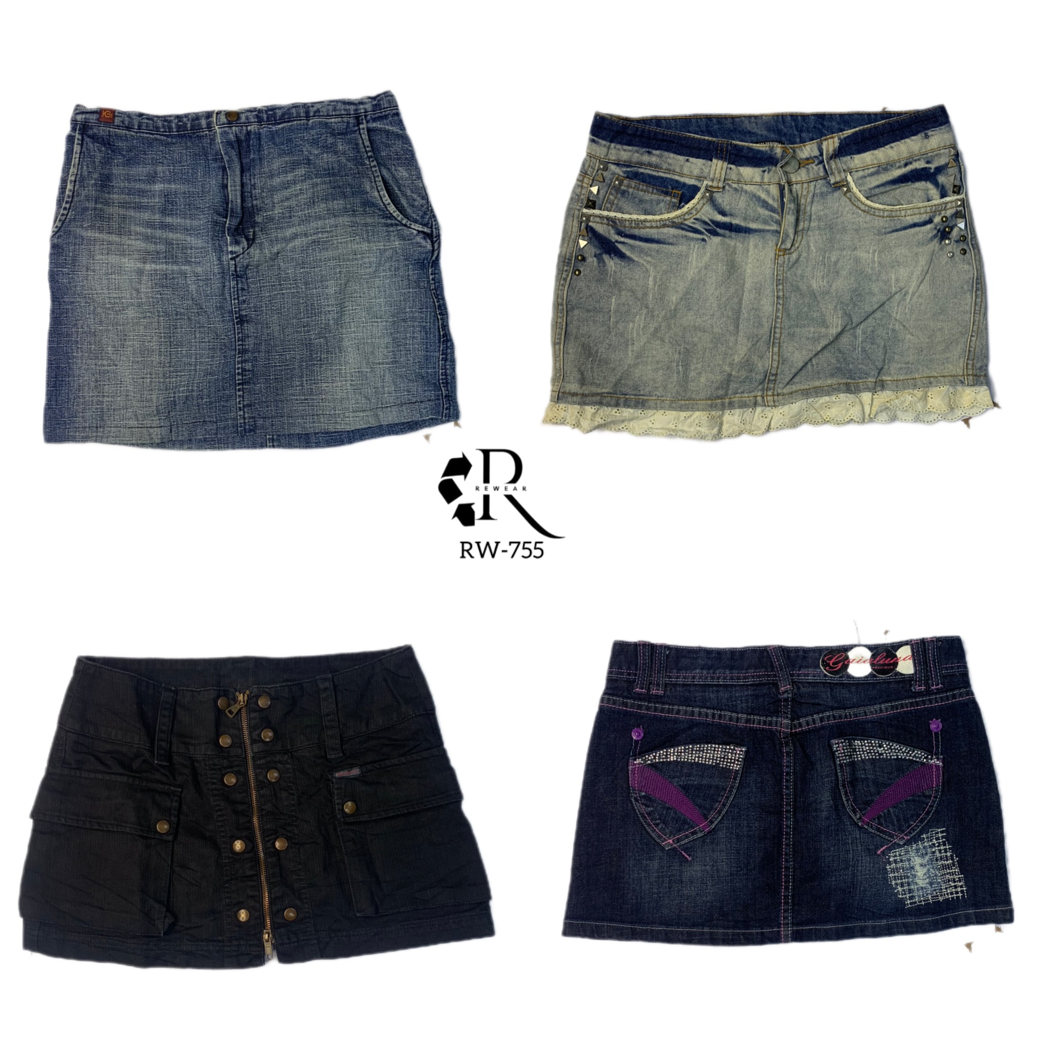 Y2K Britney Era Denim Mini Röcke (RW-755)
