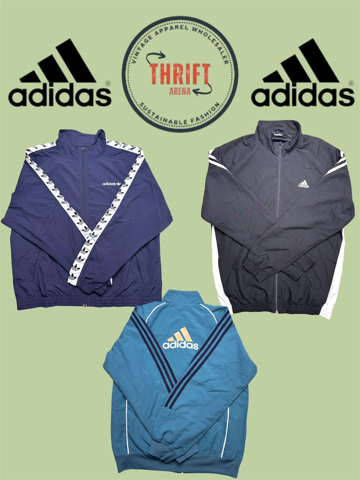 T1474 Adidas Wind Breaker Track Jackets