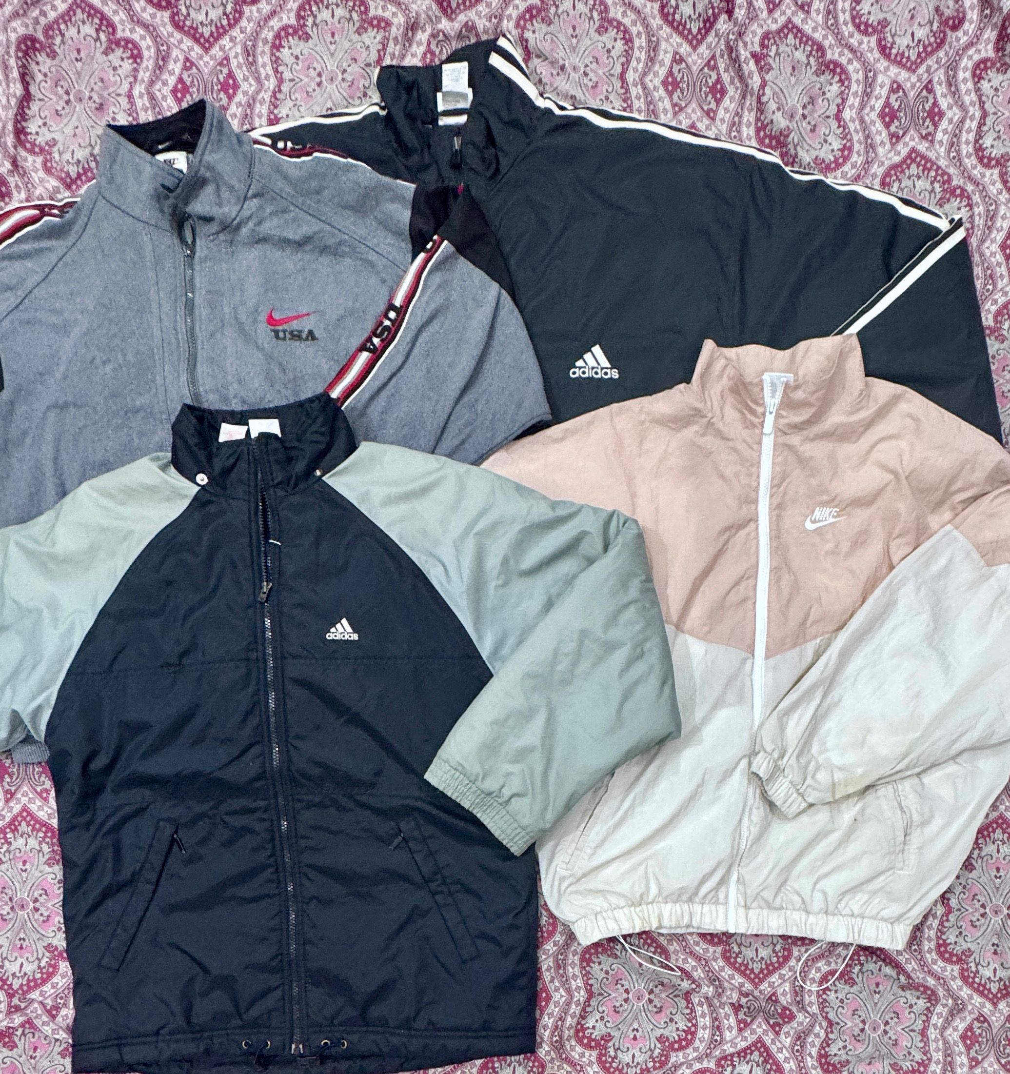 Nike and Adidas Track Jackets