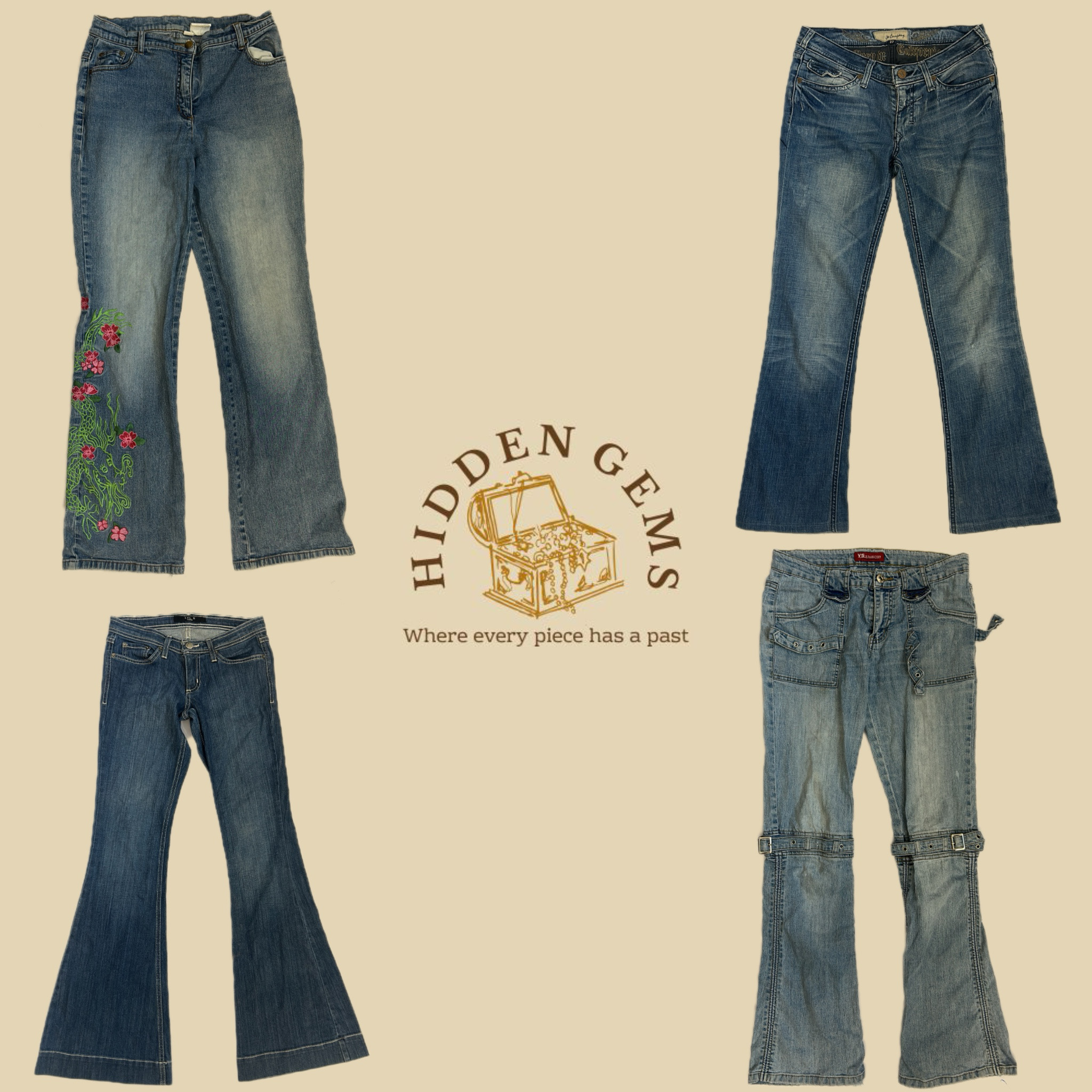 Jean boot cut unique Y2K (HG-049)