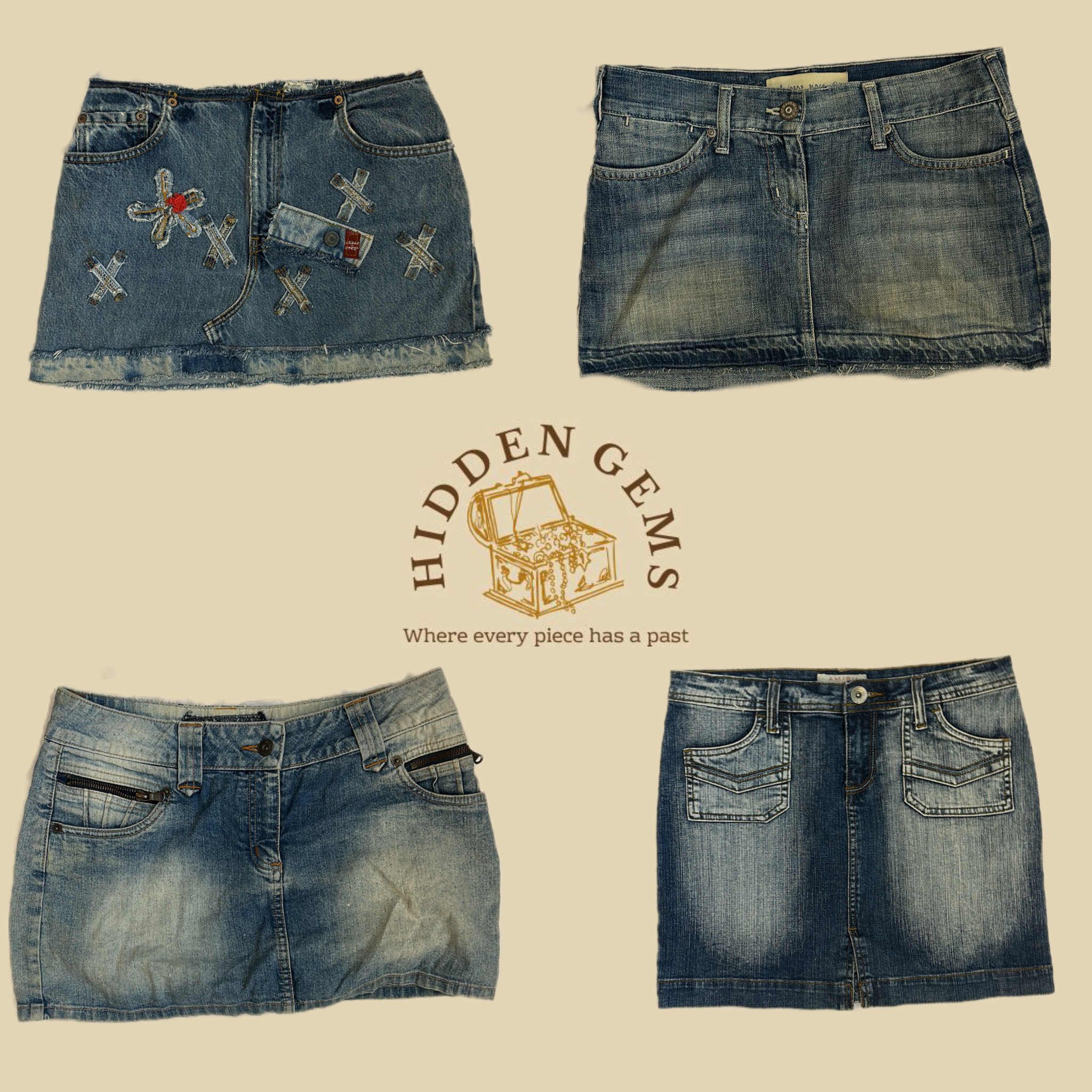 Jupes mini uniques Y2K (HG-050)
