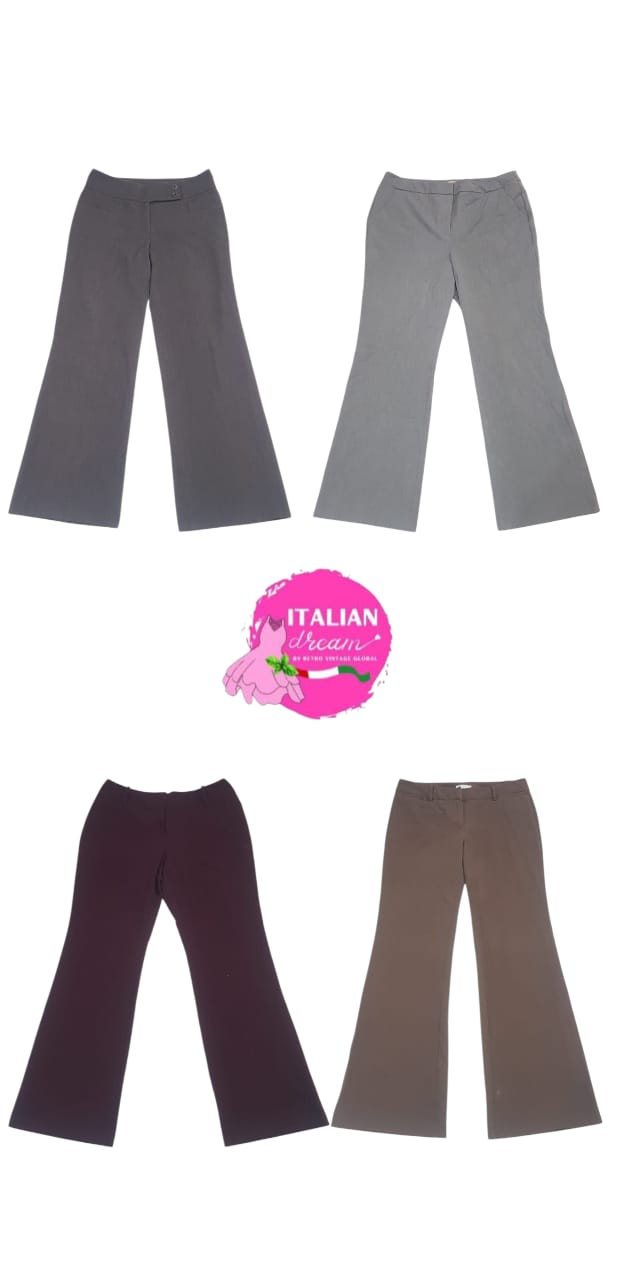 Pantaloni in poliestere svasati Y2k