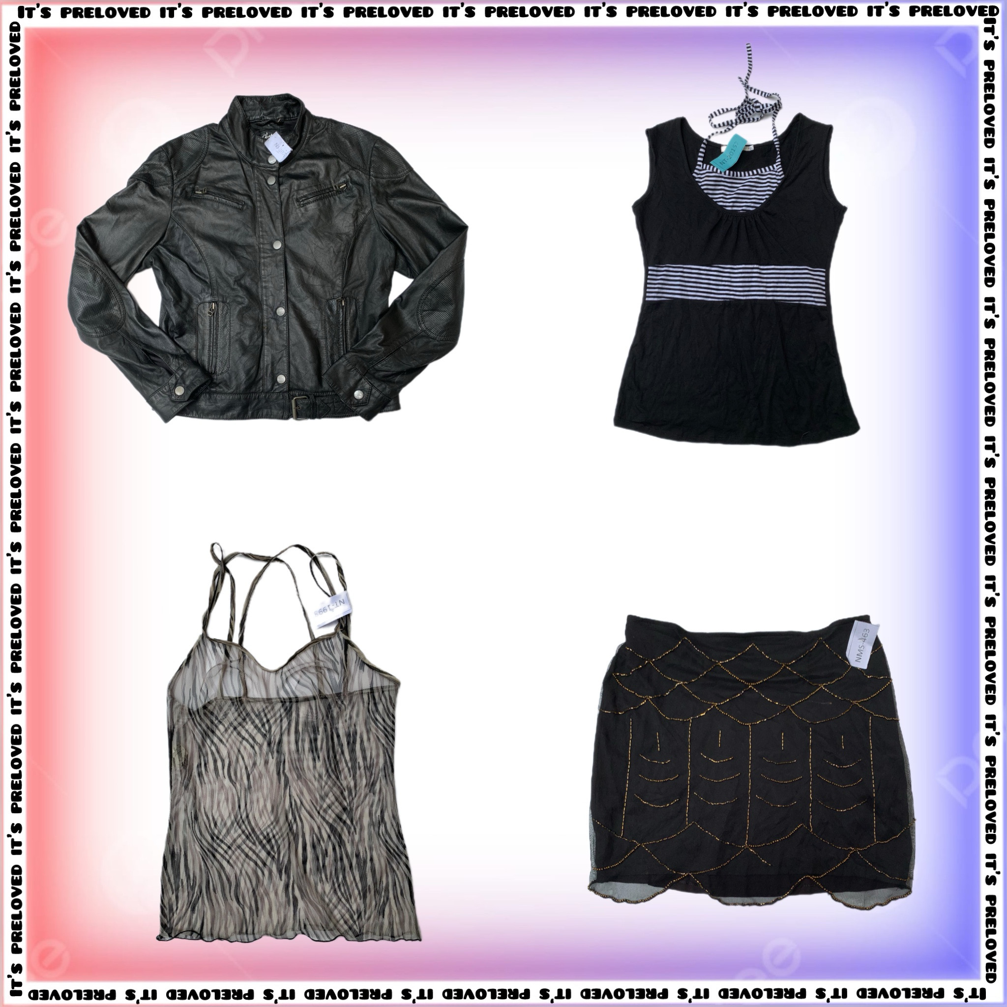 Punk Princess hauts, jupes, veste en cuir, pantalon (SS-1269)
