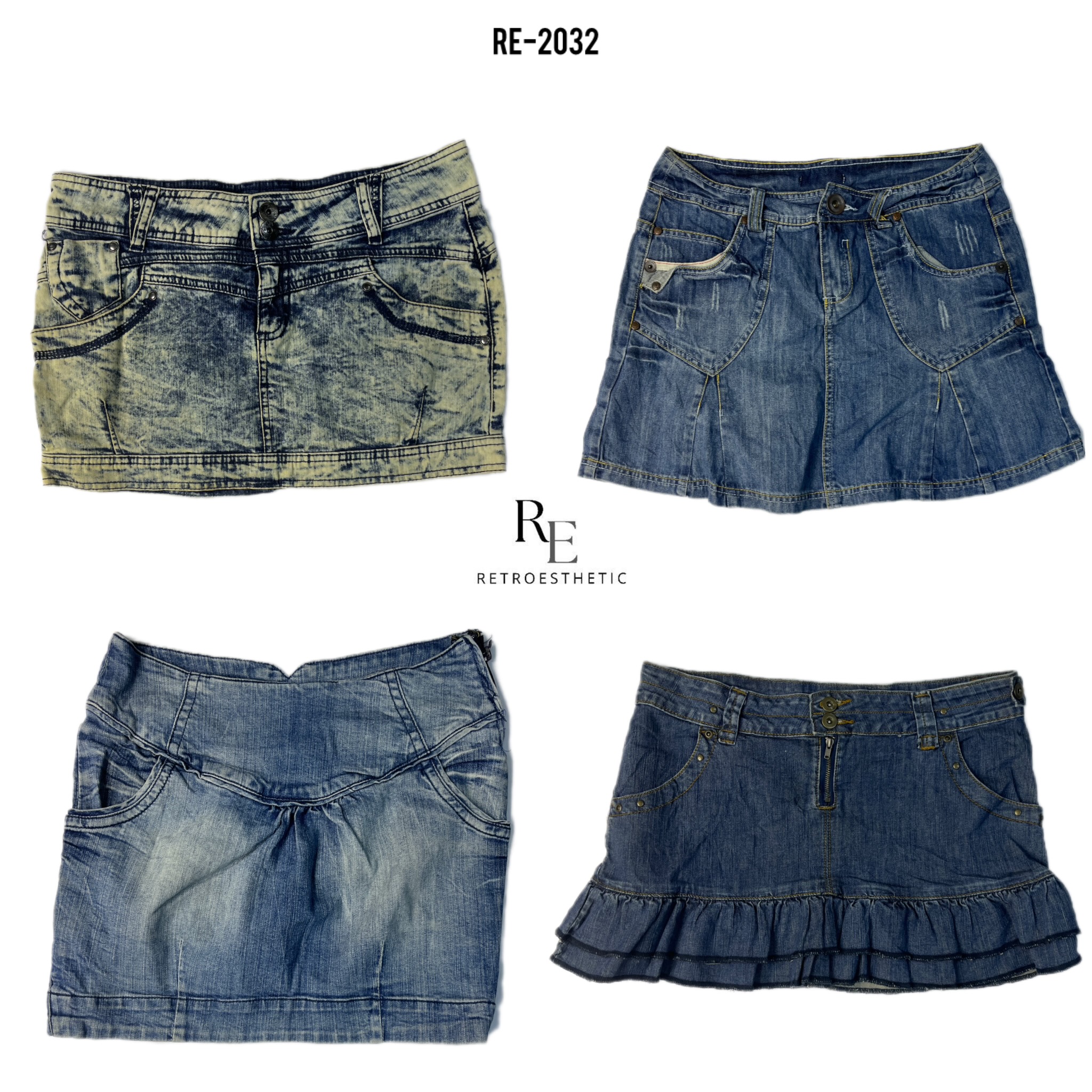 Minigonne in denim Y2K IT Girl (RE-2032)