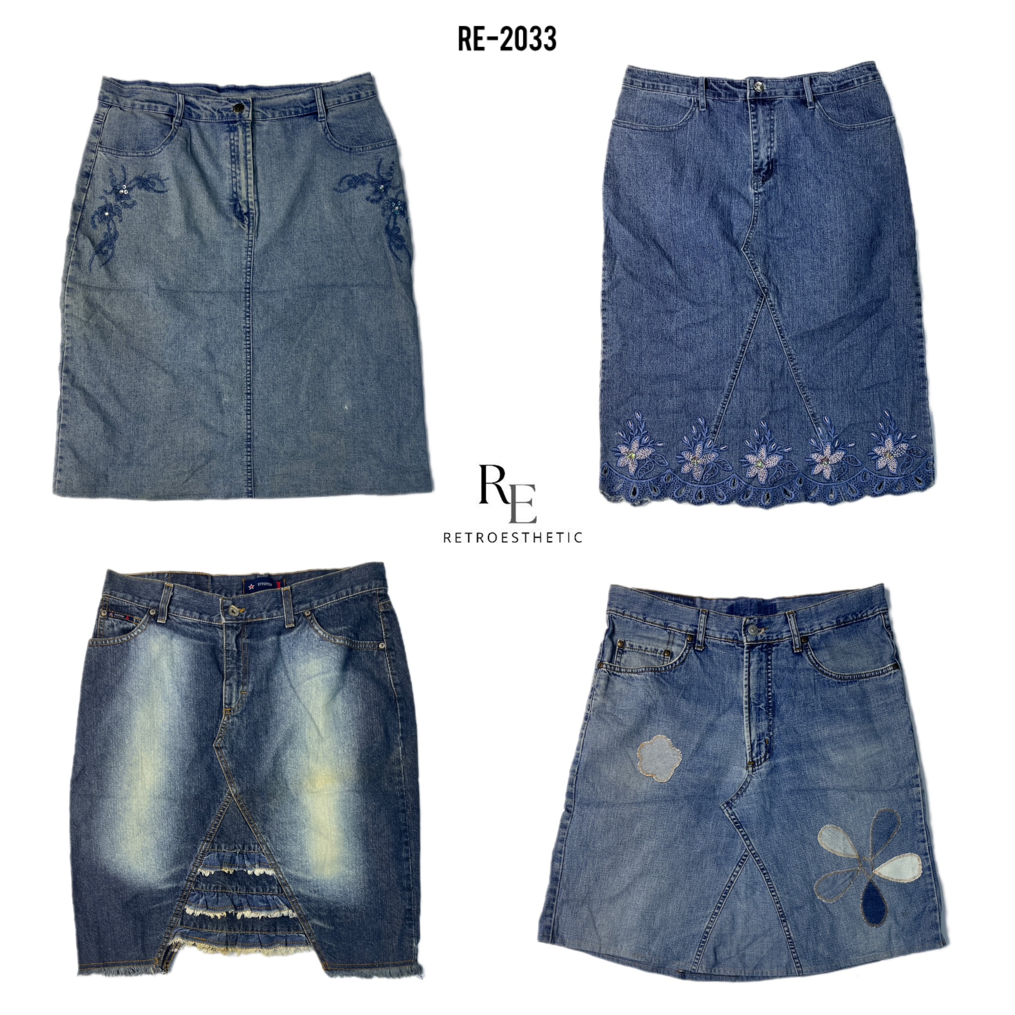 Gonne Midi in Denim Y2K IT Girl (RE-2033)