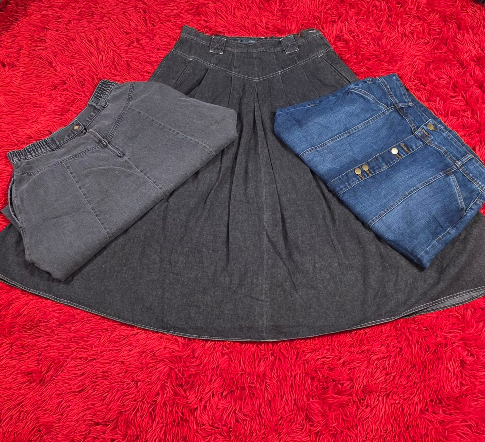 Gonne maxi in denim Y2k