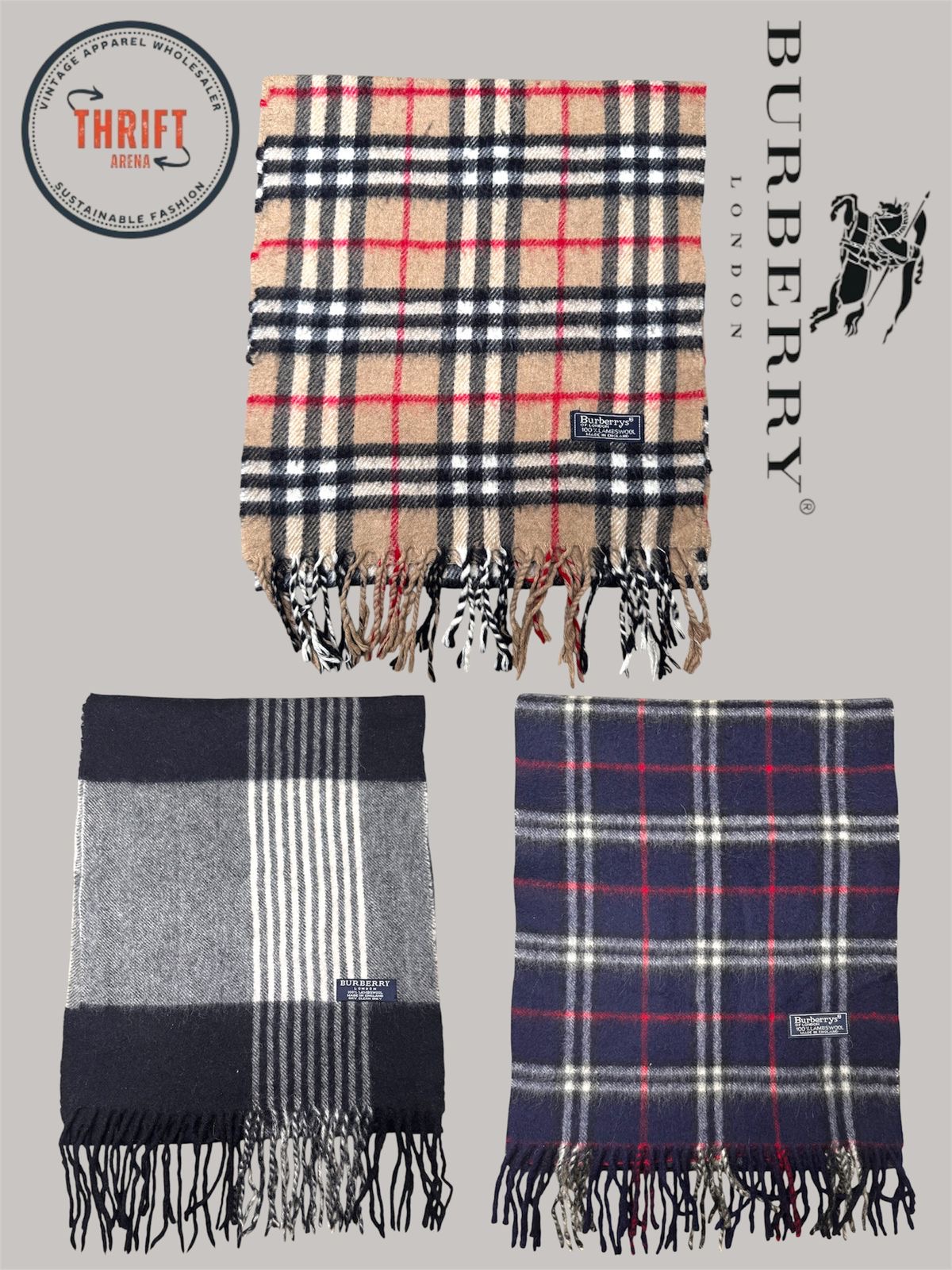 T1502 Burberry Schals 100% Authentische Kaschmir/Wolle🧣