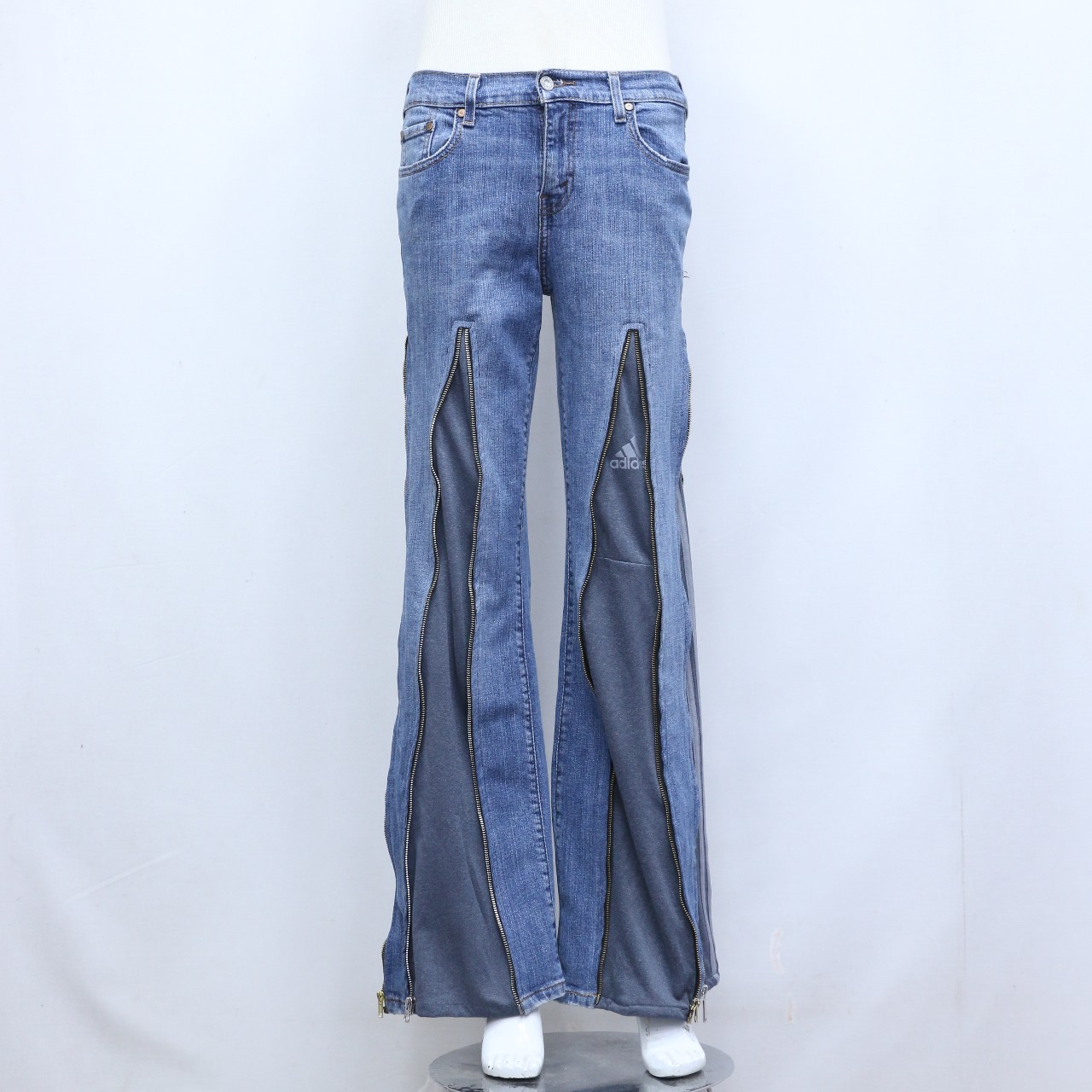 Calças de Denim Híbridas Patchwork Upcycled CR589