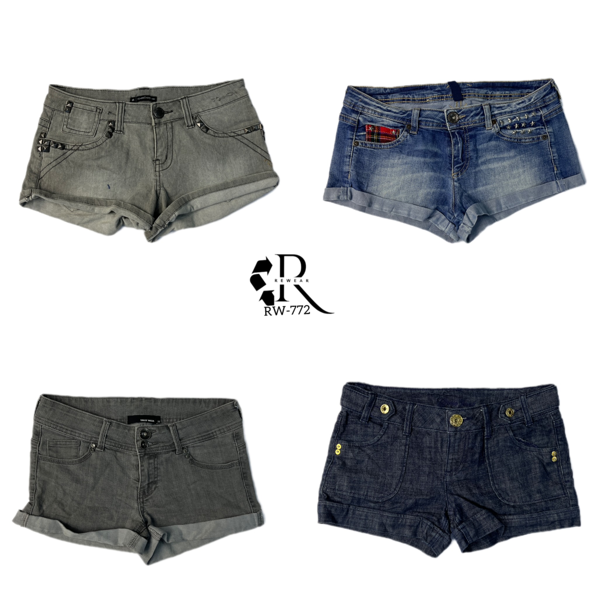 Y2K Britney Era Low-Rise Denim Short (RW-772)