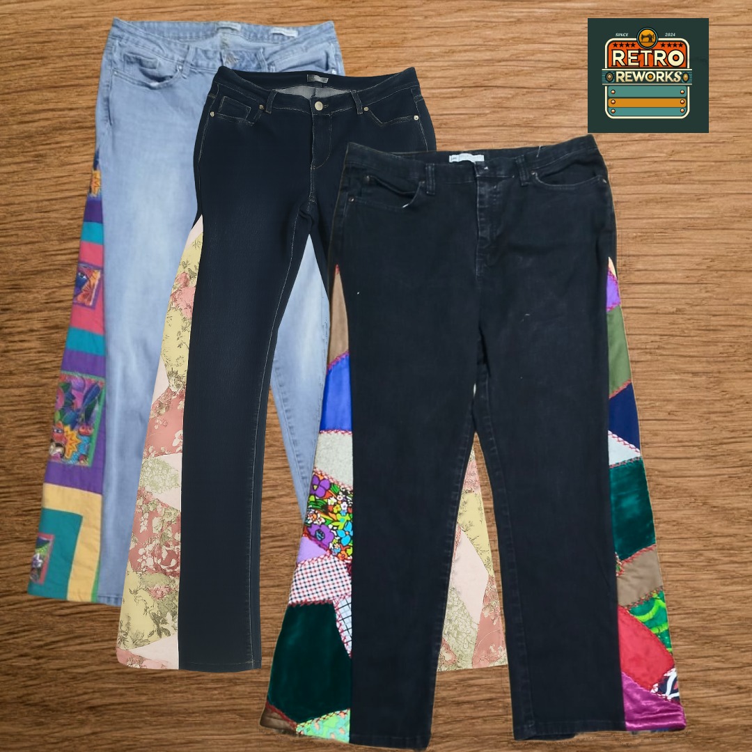 SS25 Reworked Patchwork Flare Jeans