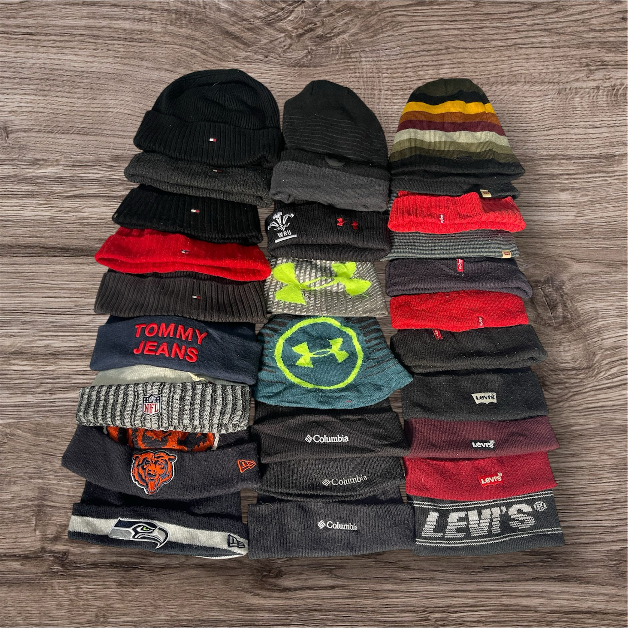 Levi's Columbie Tommy Hilfiger Under Armour Mix Branded Beanies
