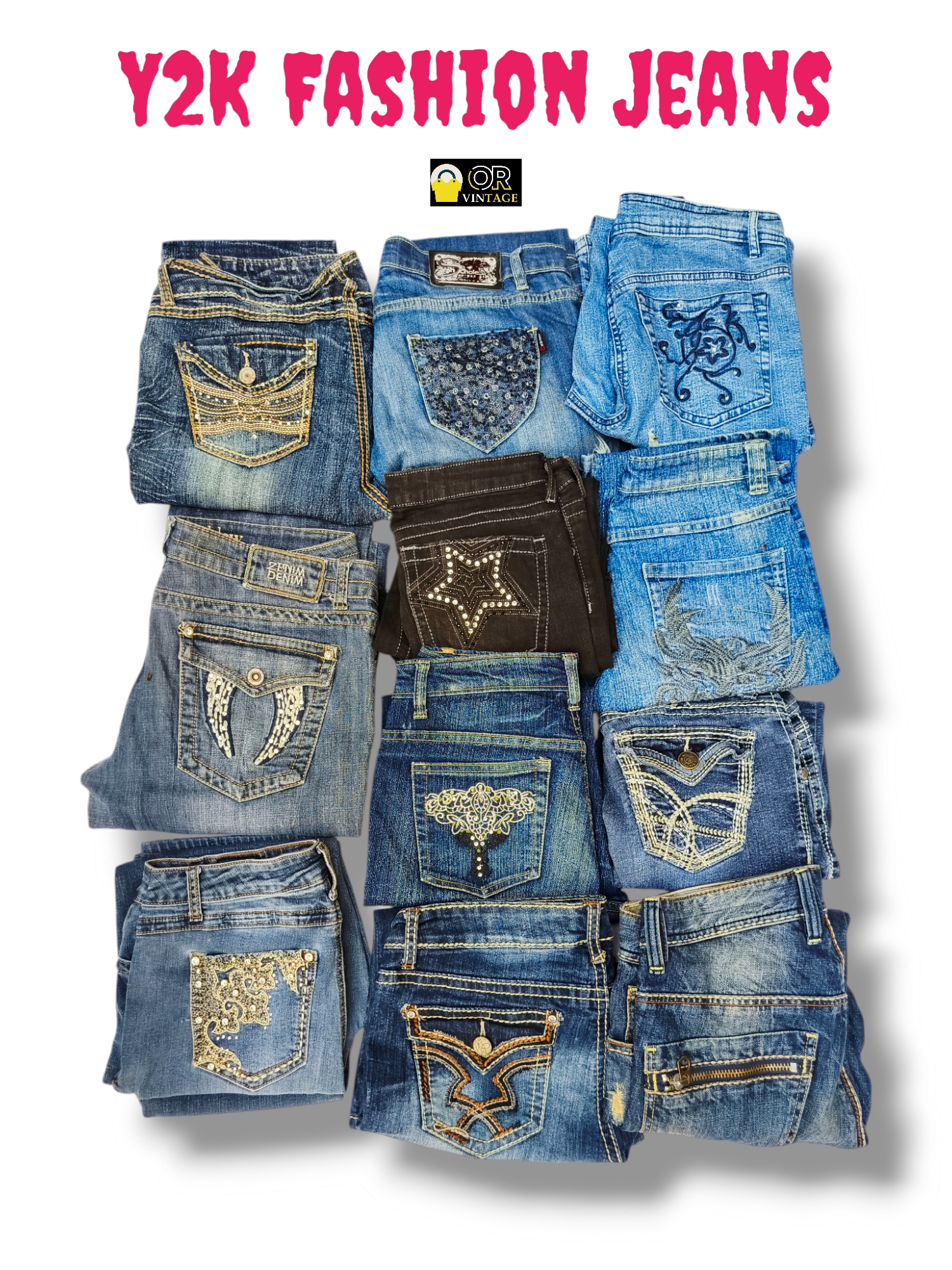 Y2K Fashion Jeans – Retro 2000s Vintage Pants