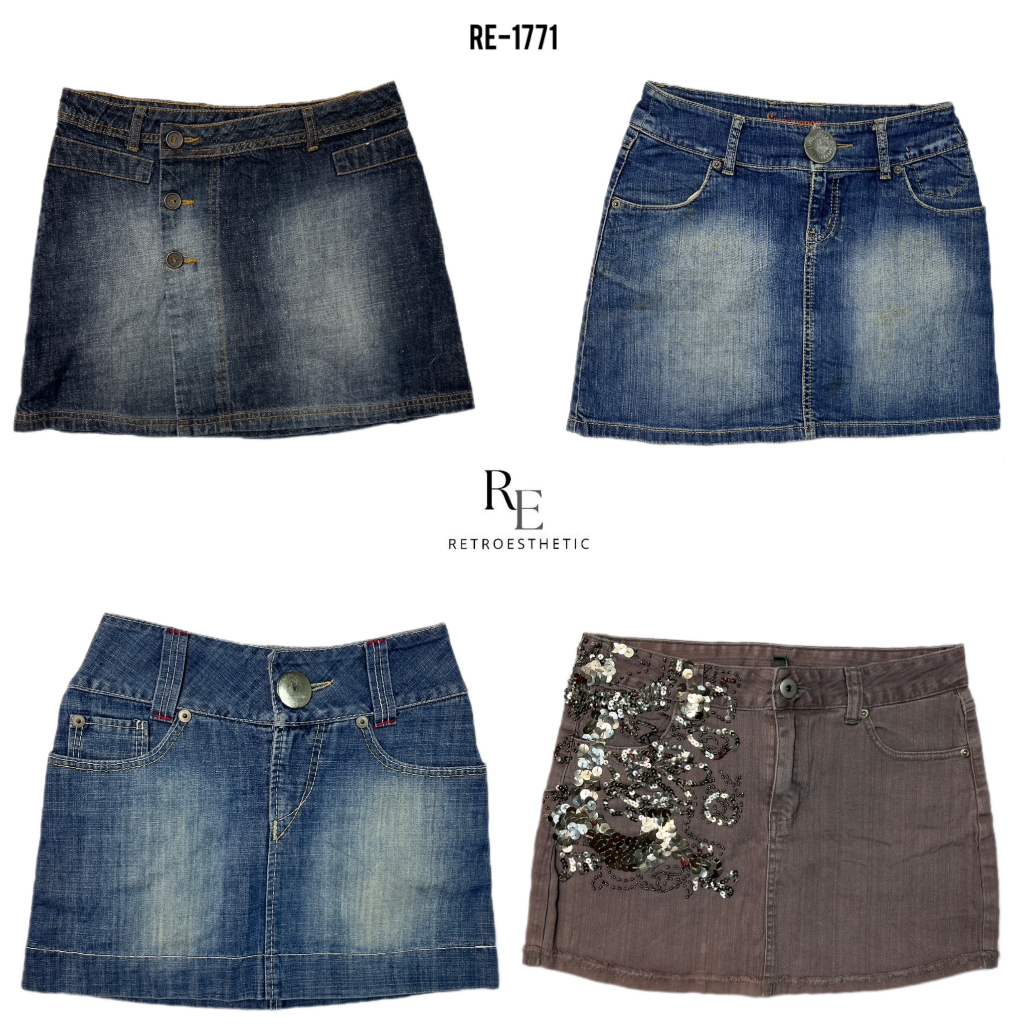 Y2K IT Girl Saia Jeans Mini (RE-1771)