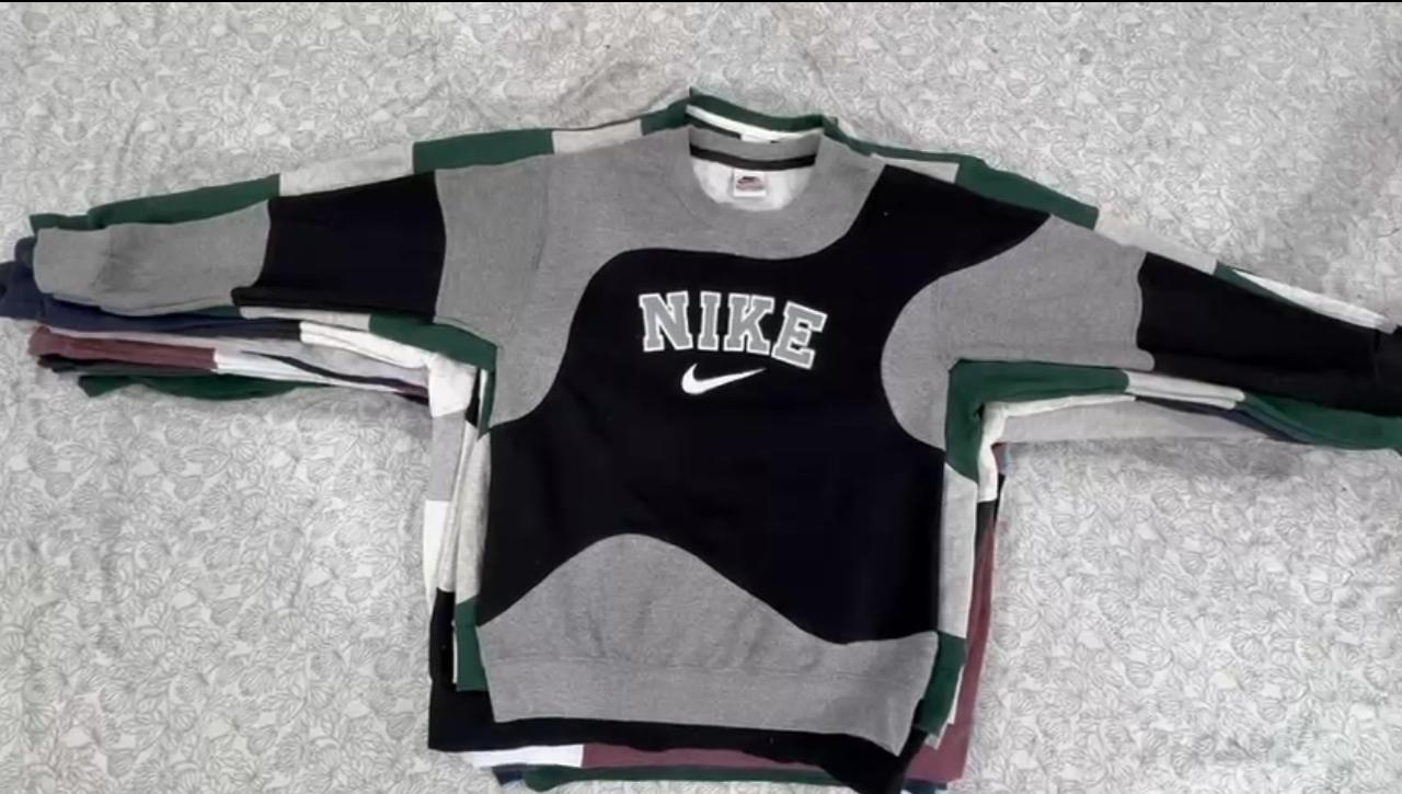 Felpa stile rielaborato Nike